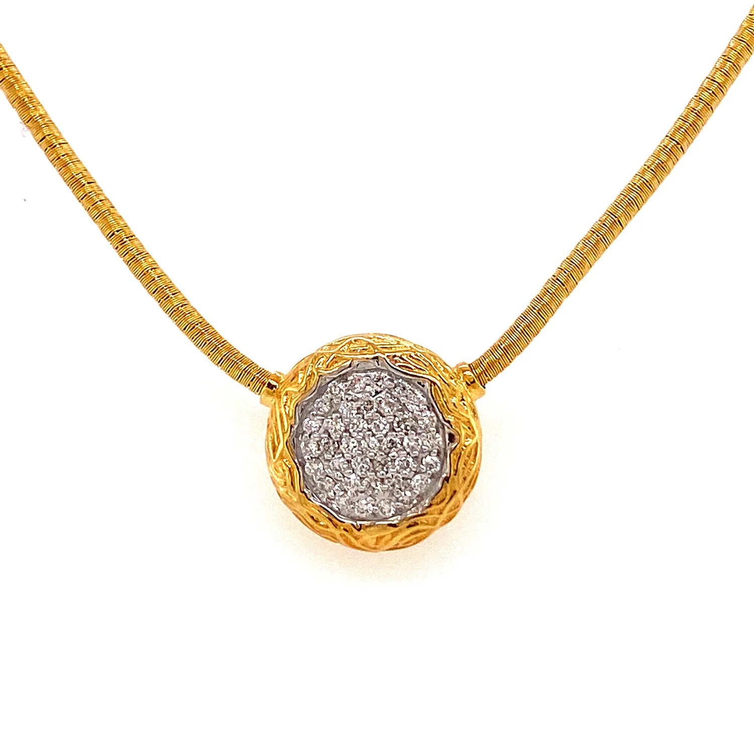 I Reiss Cocoon Diamond Pave Necklace