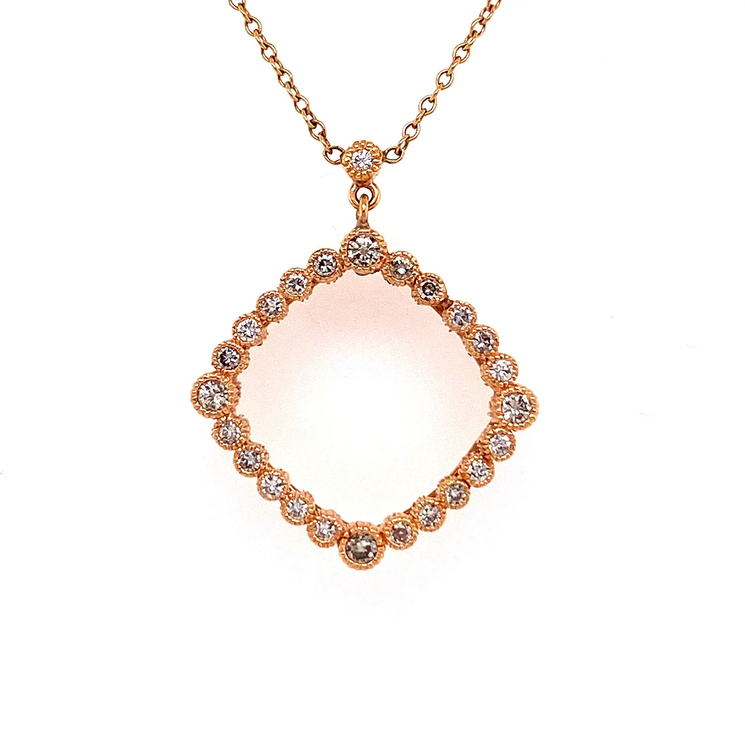 Rose Gold Open Diamond Pendant
