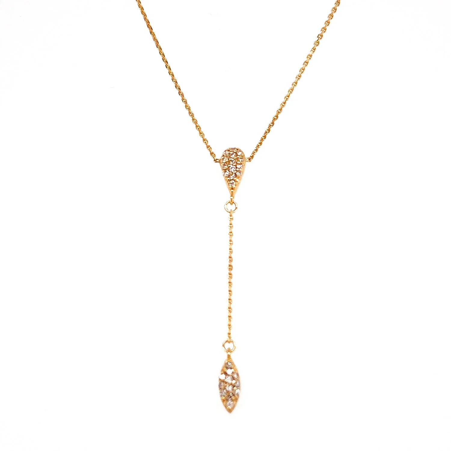 Pave Diamond Y Necklace