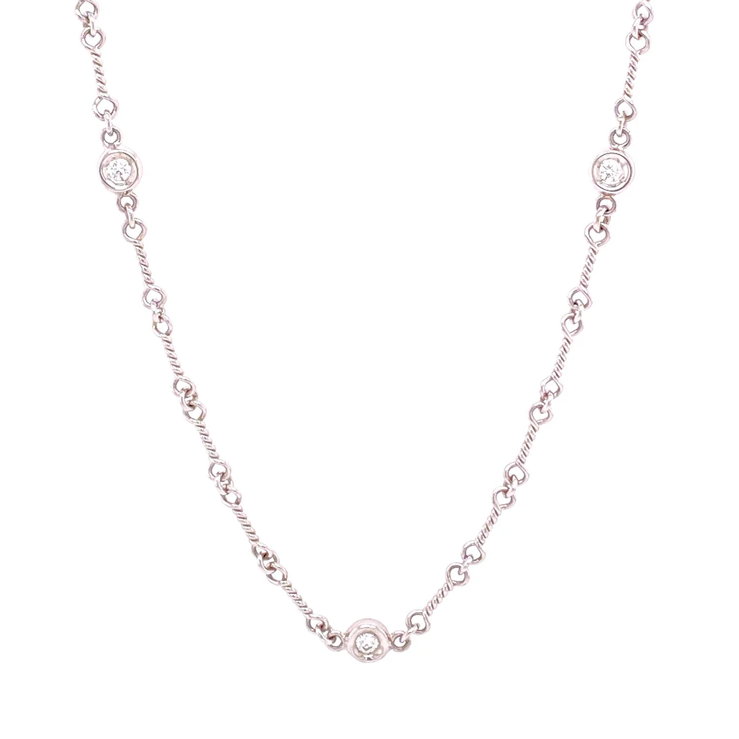 Roberto Coin Diamond Dog Bone Chain 20"