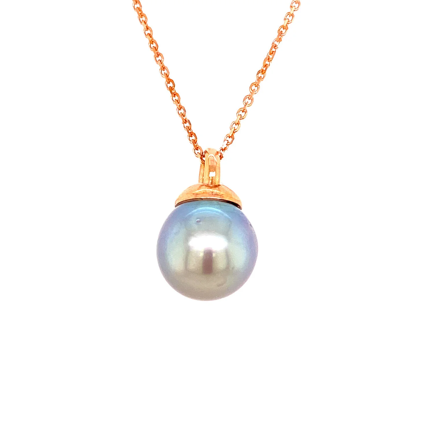 Rose Gold Black Tahitian Pearl