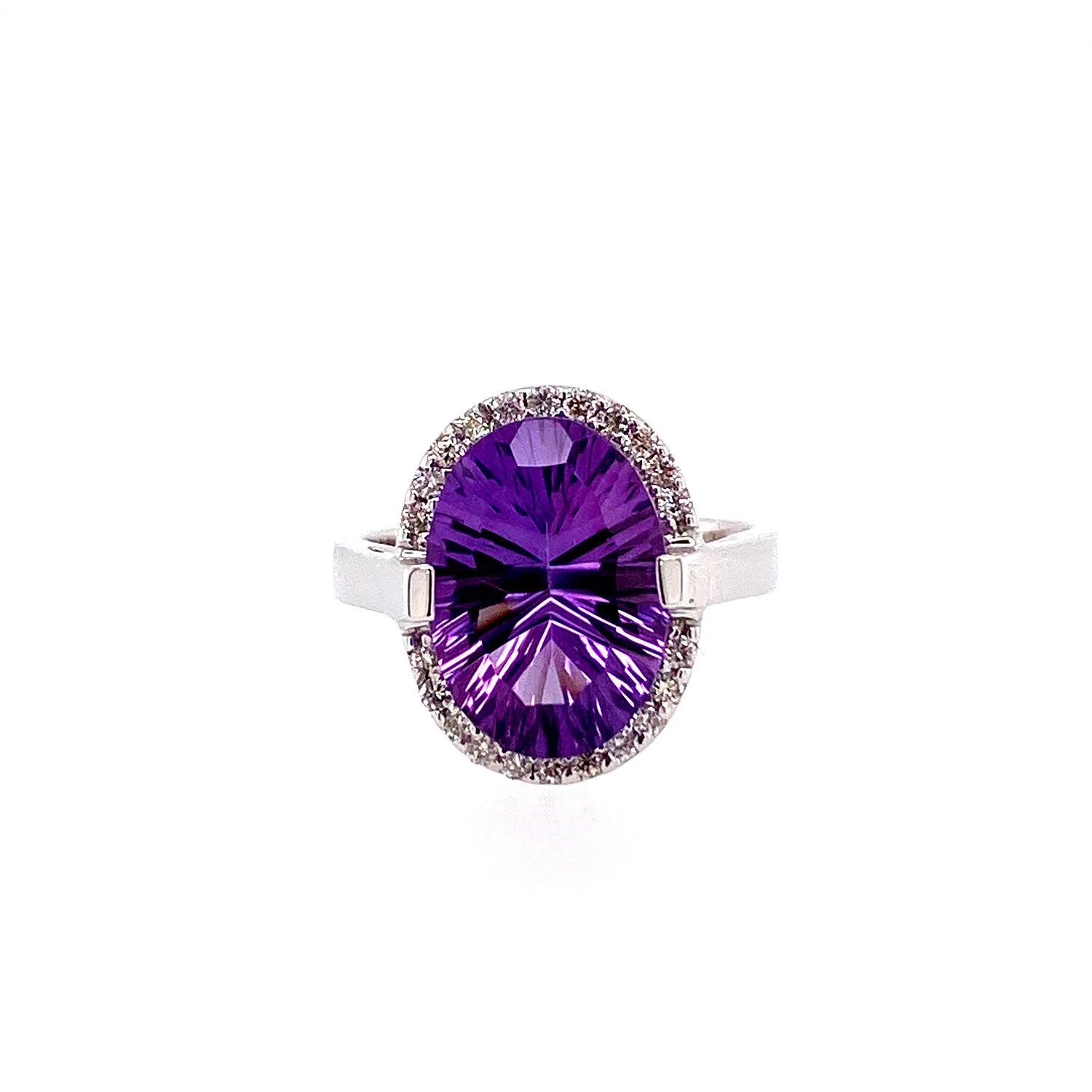 Amethyst and Diamond Ring