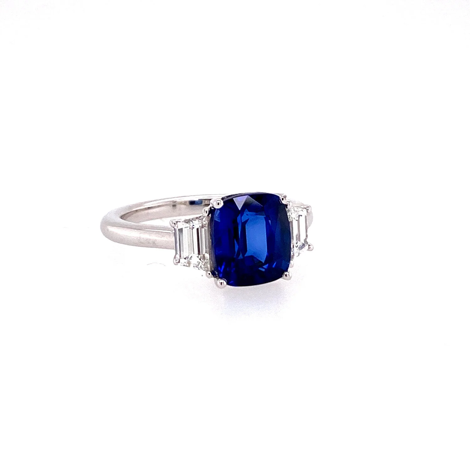 Spark Blue Sapphire and Diamond Ring