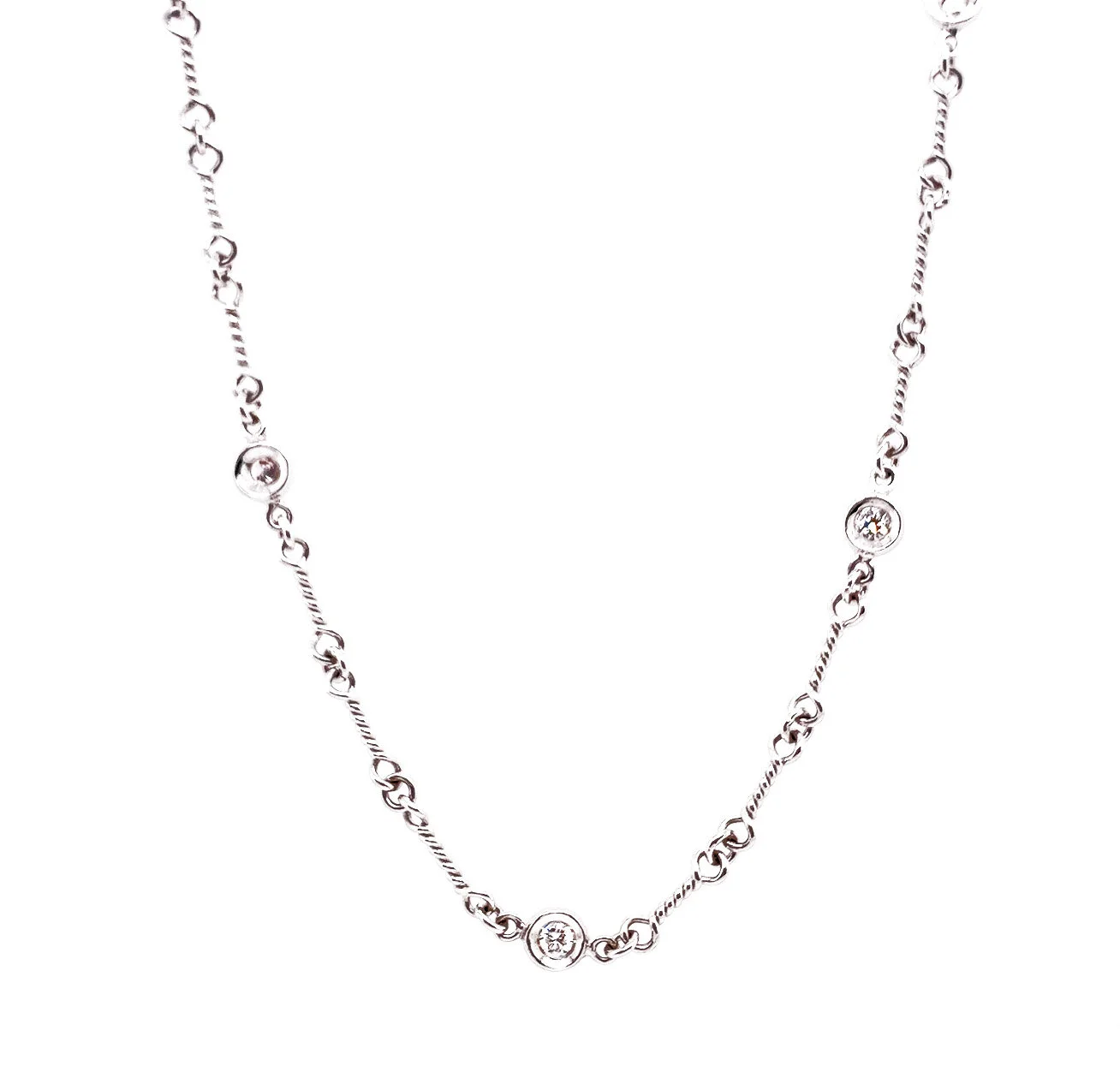 Roberto Coin Diamond Dog Bone Chain 18"