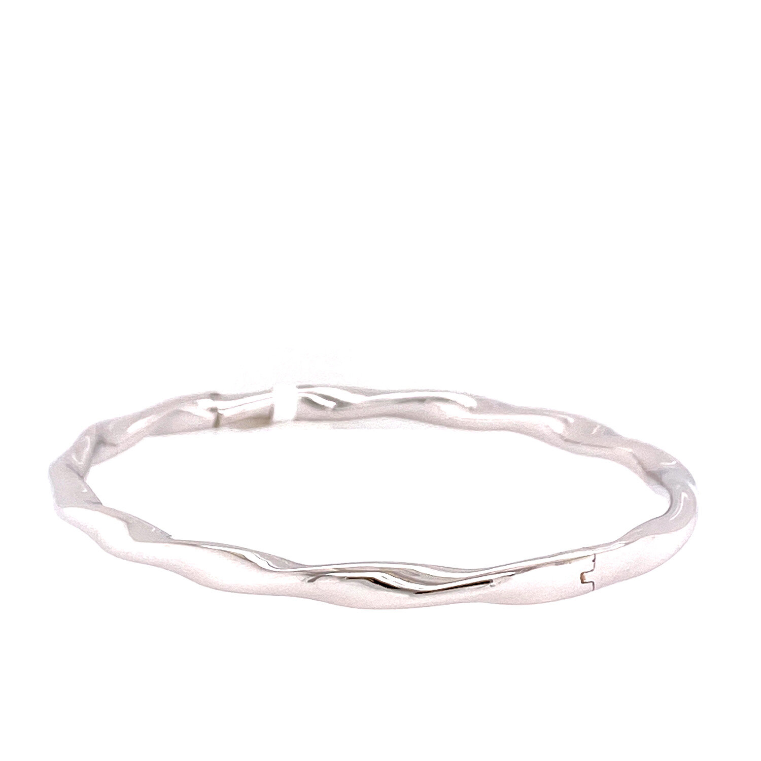 Twist Tube Bangle (White)