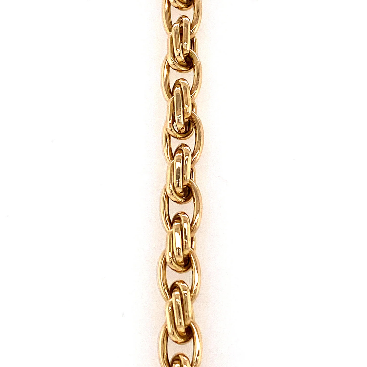 Single Triple Oval Link Gold Bracelet 5.7g