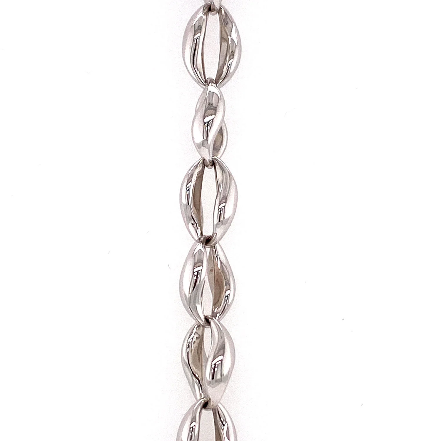White Gold Open Swirl Bracelet
