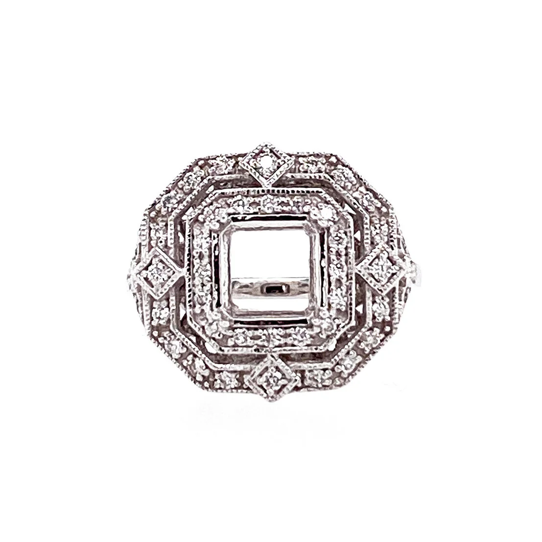 18K White Gold Diamond Remount