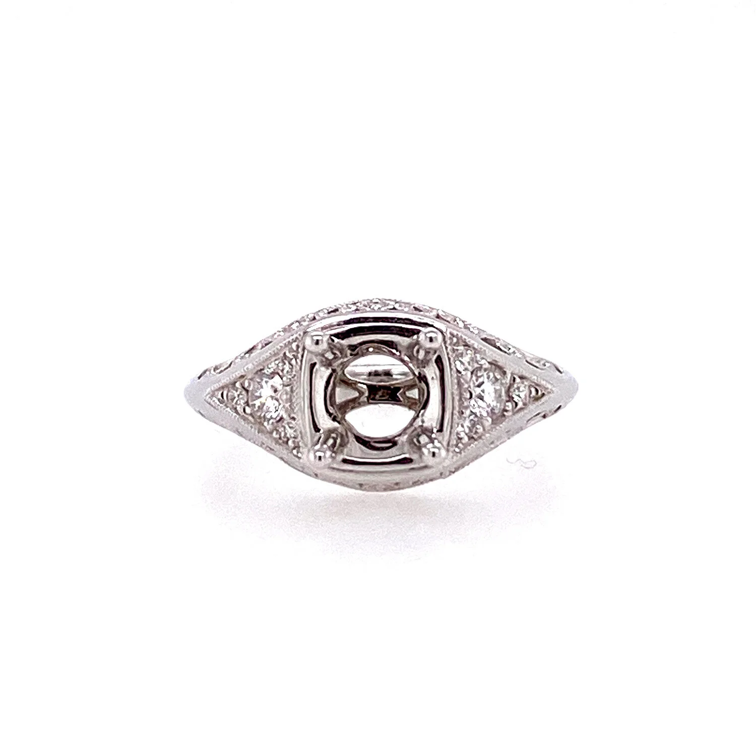 14K White Gold Diamond Remount