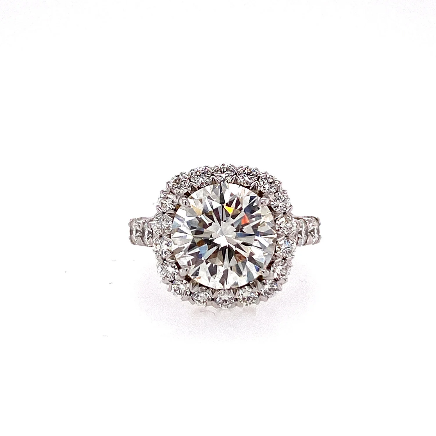 5.02 carat Diamond Halo Engagement Ring