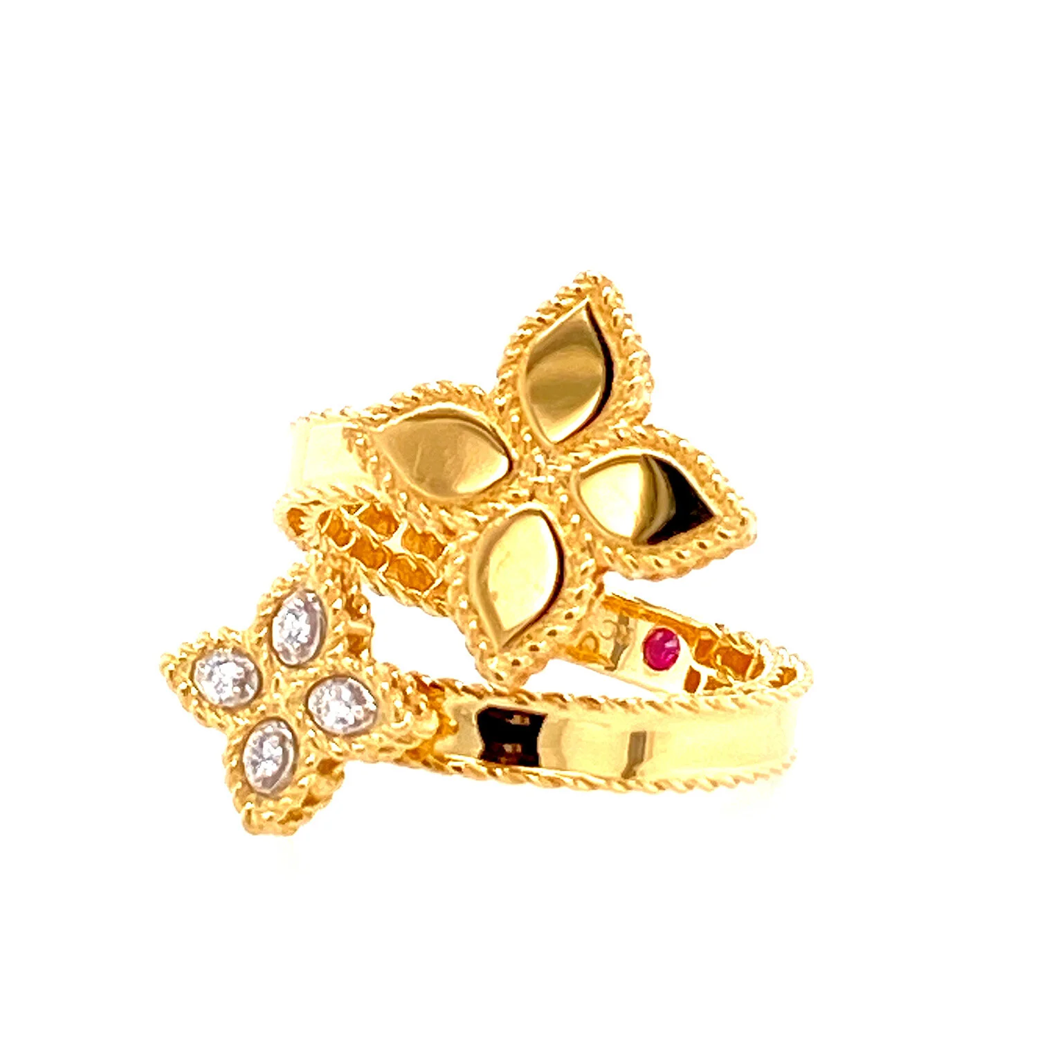 Roberto Coin Diamond Fleur Bypass Ring