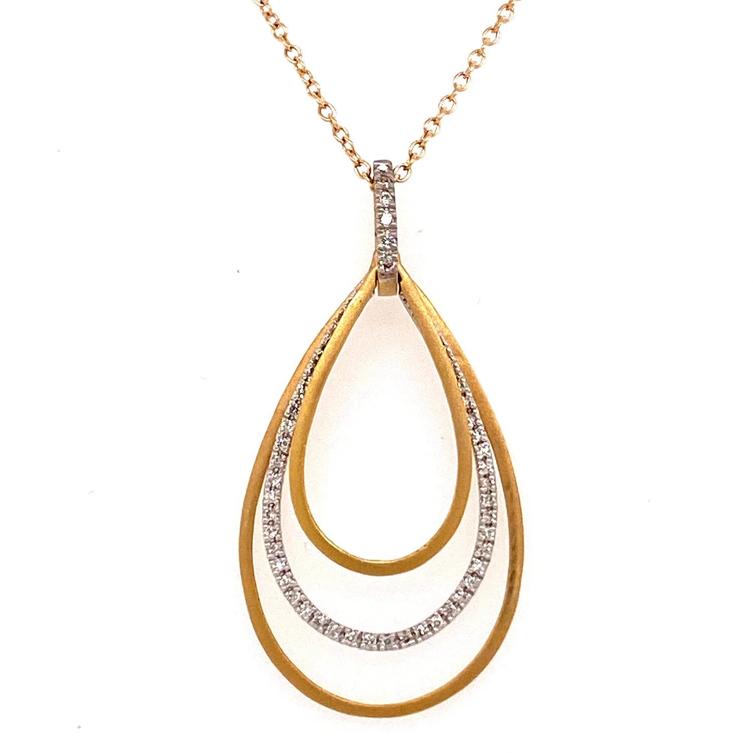 I Reiss Pear Shaped Diamond Pendant