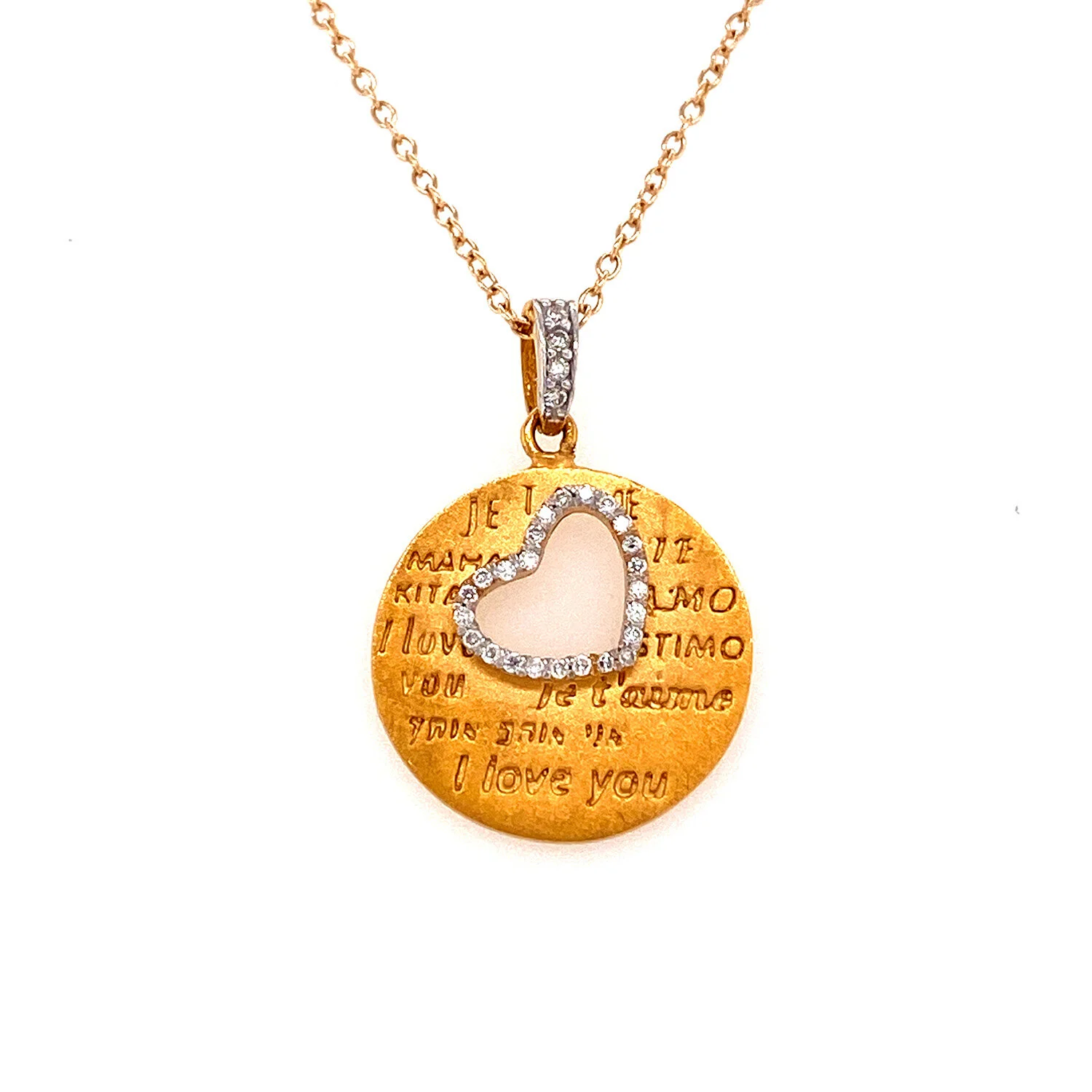 I Reiss Diamond Love Pendant