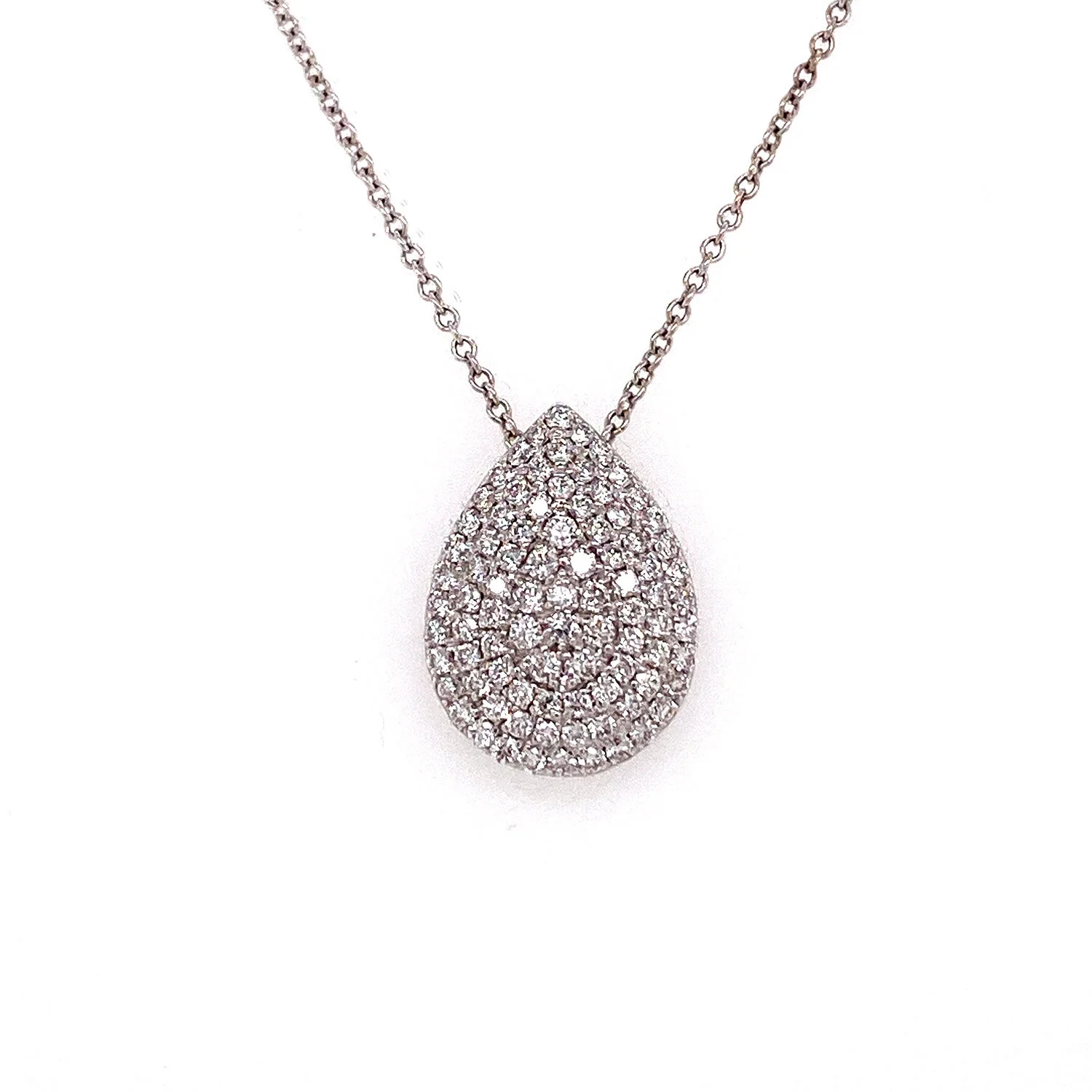 Diamond Tear Shaped Pave Pendant