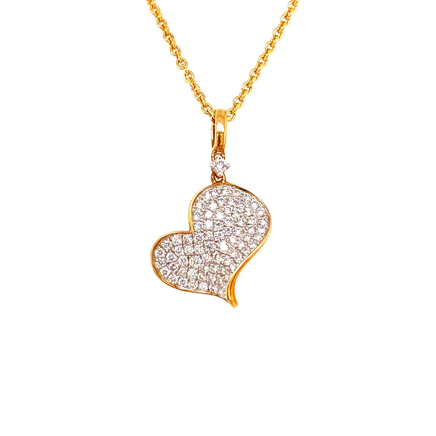 Diamond Heart Pave Pendant