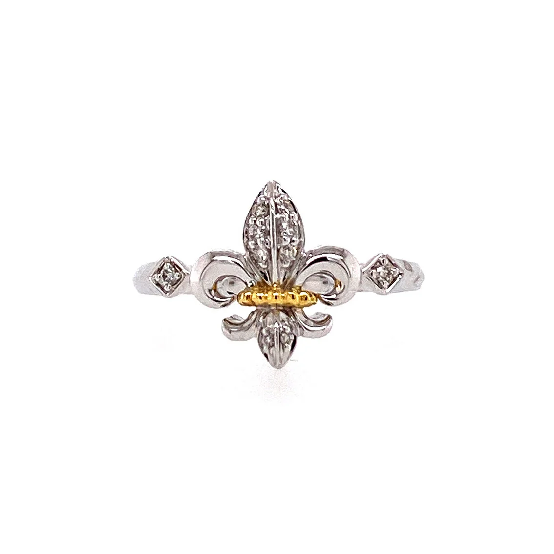 Fleur de Lis Diamond Ring