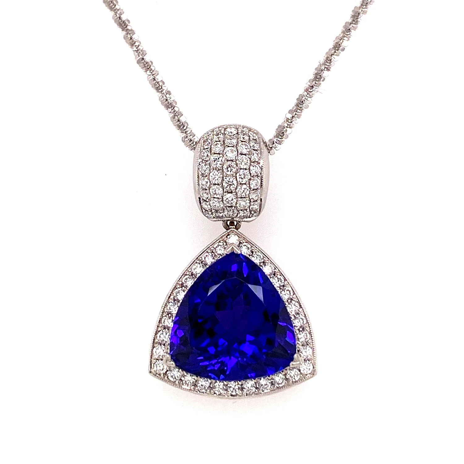 Tanzanite &amp; Diamond Pendant