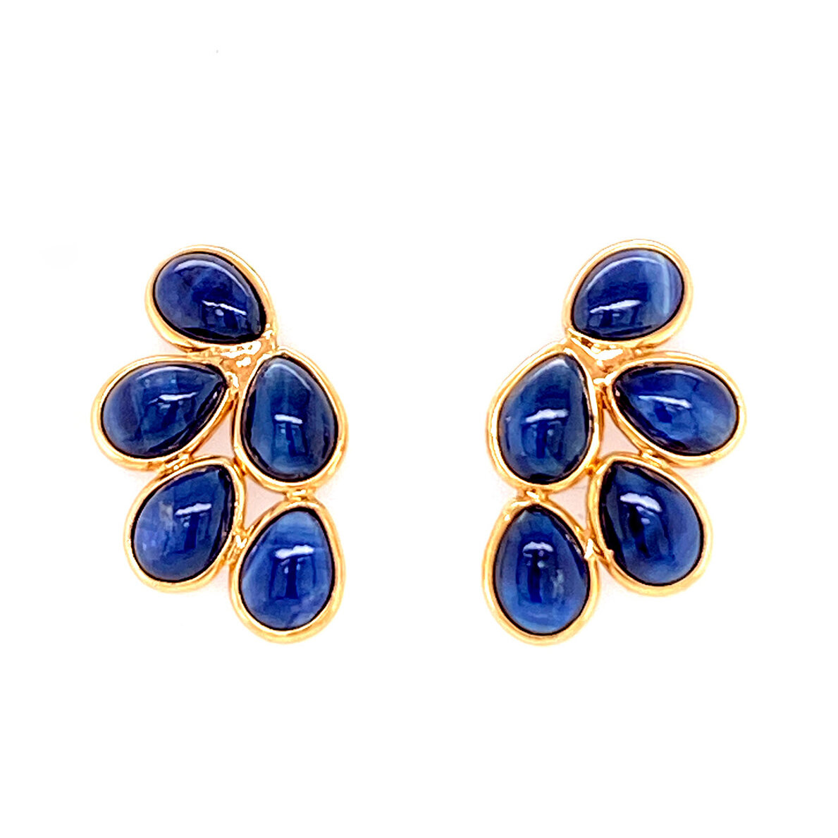 Tresor Sapphire Cabochon Cluster Earrings