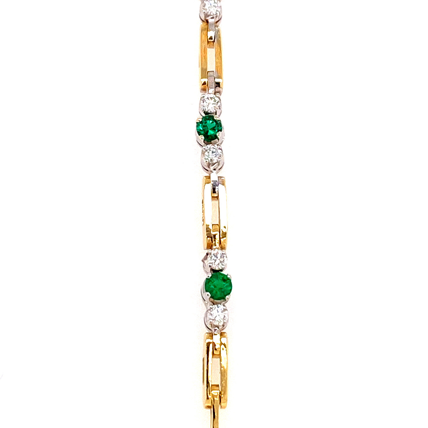 Diamond And Emerald Bracelet