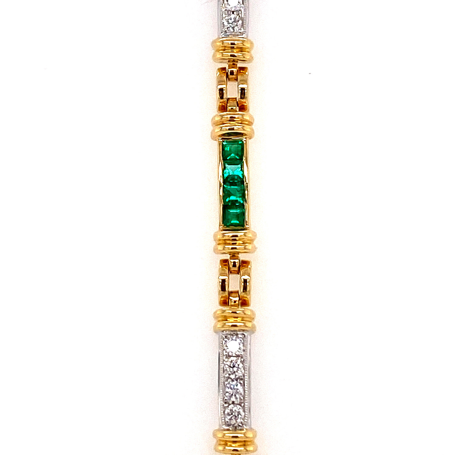 Diamond And Emerald Bracelet