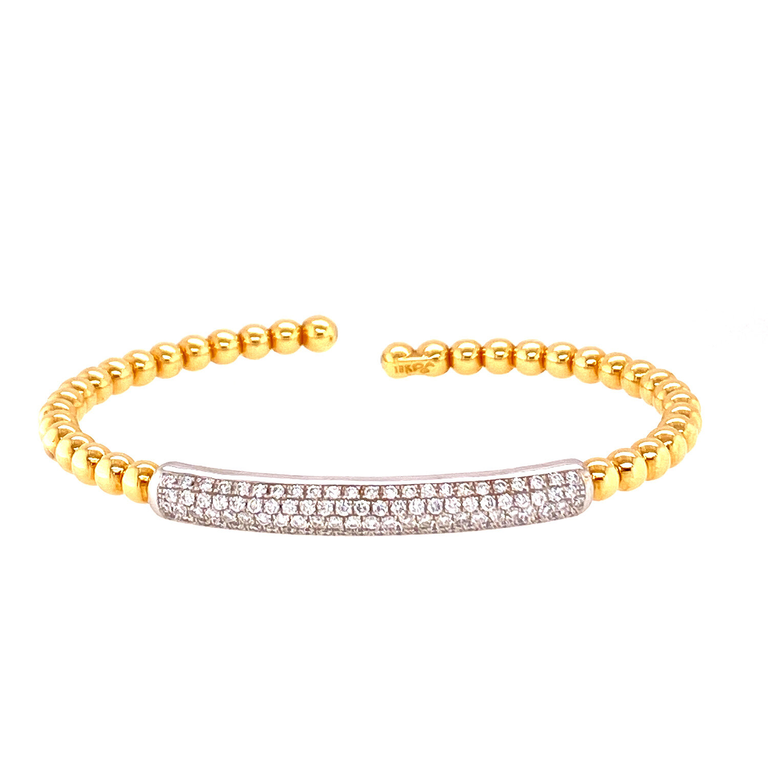 Diamond Pave Bar Cuff