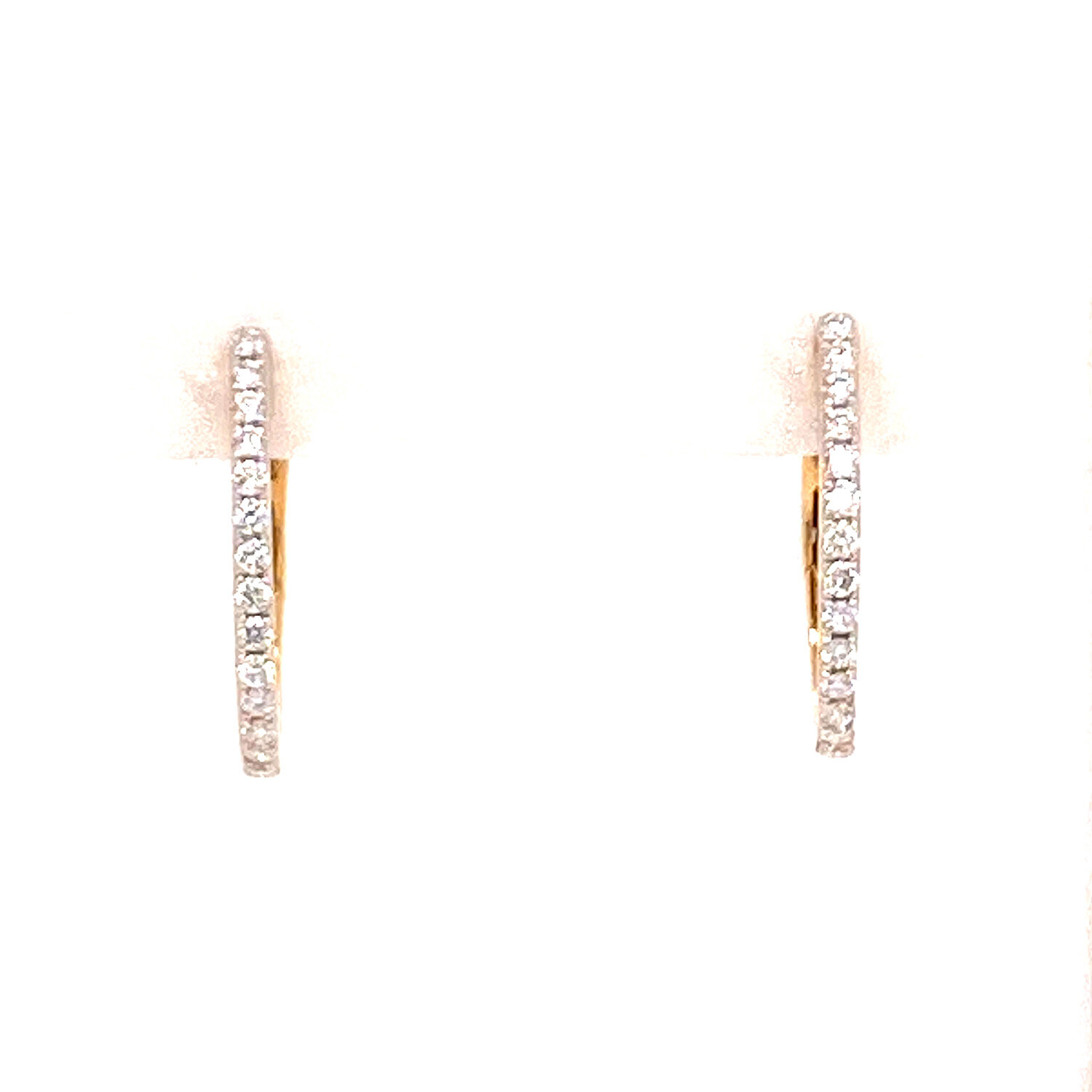 Oval Diamond Hoop Earrings