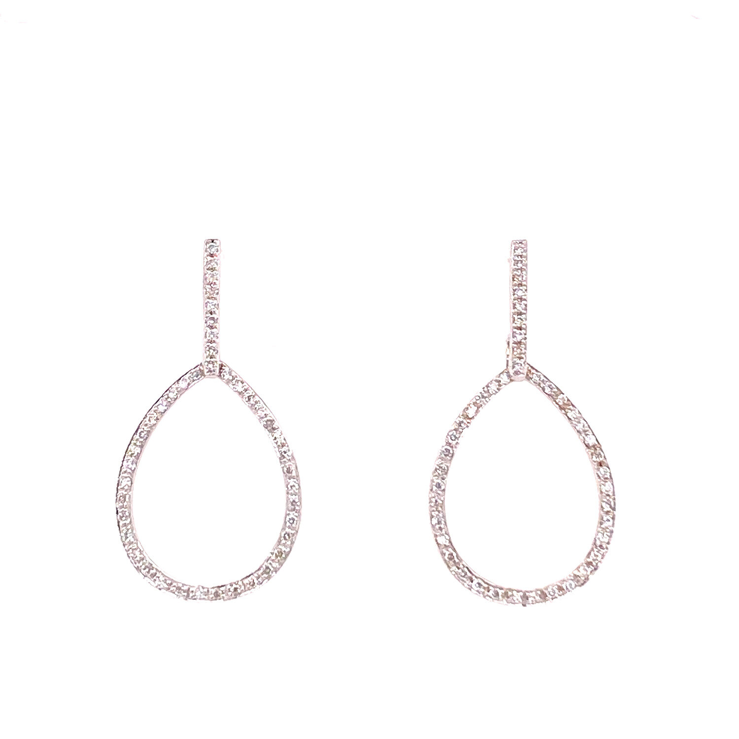 Open Pear Shaped Diamond Drops