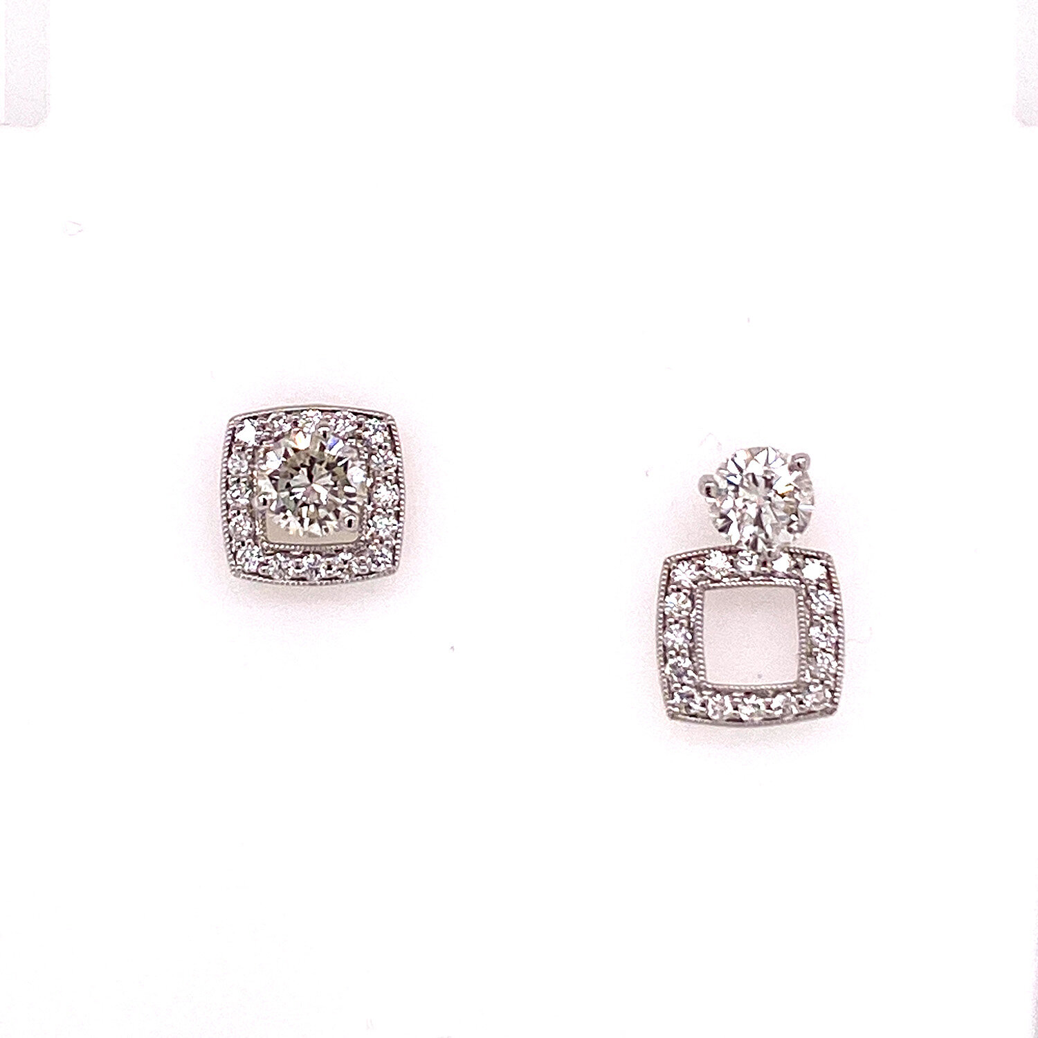 Cushion Shaped Convertible Diamond Jackets