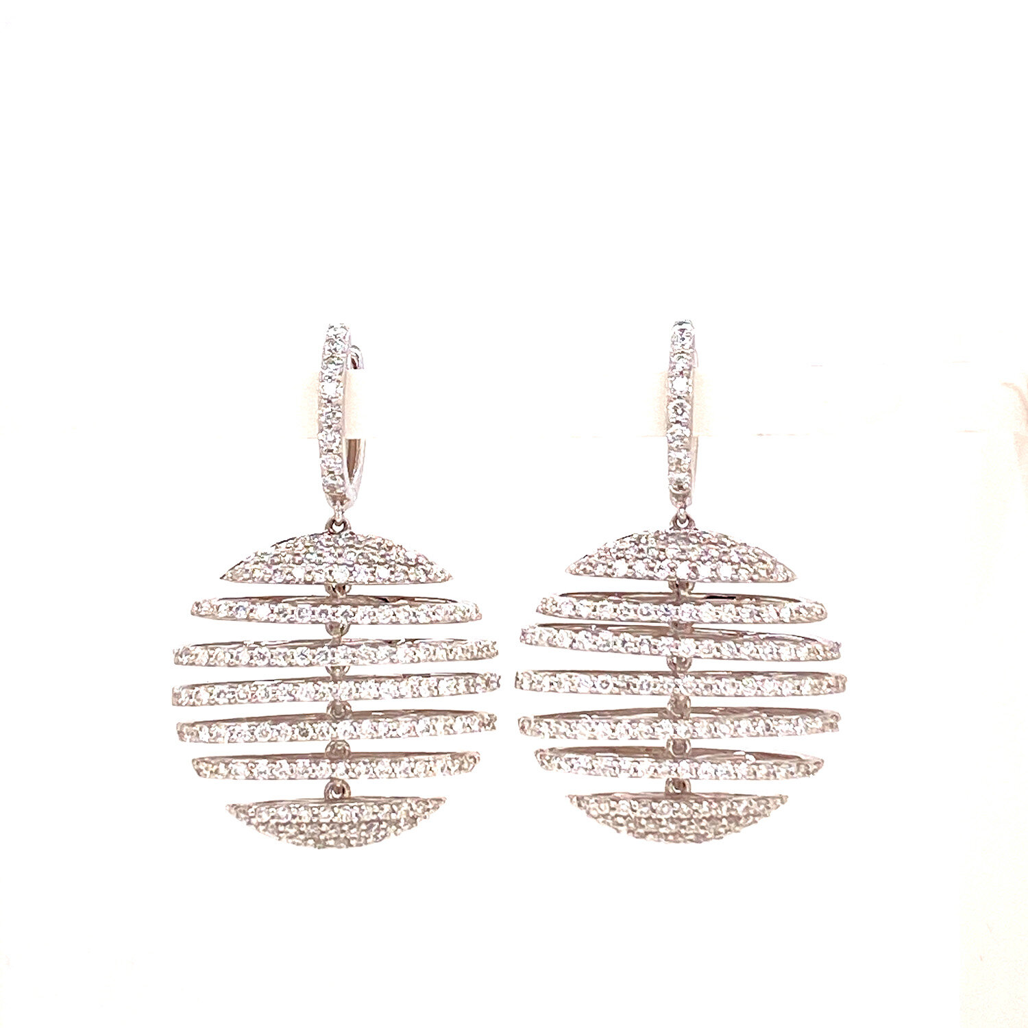 Mobile Circle Diamond Drop Earring