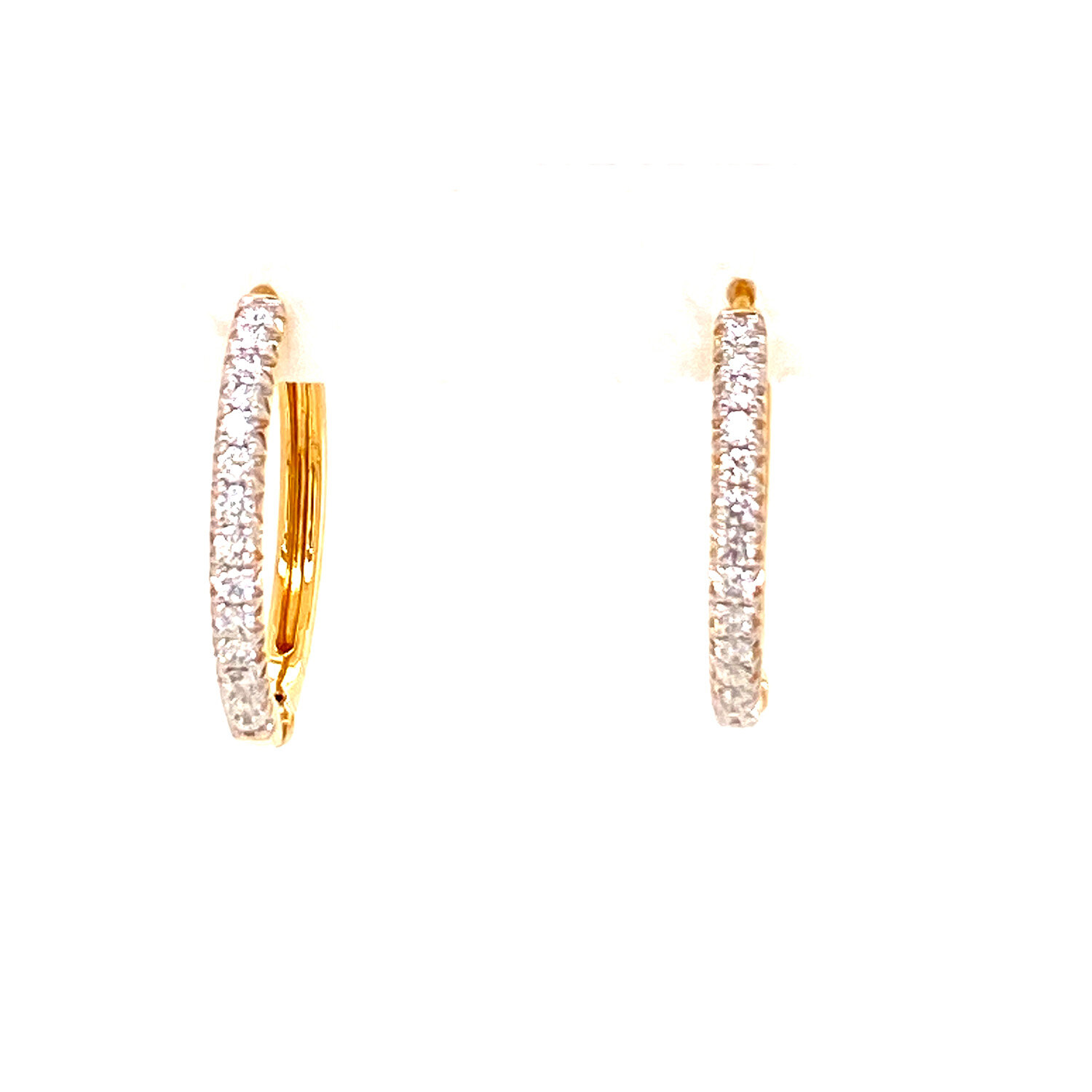 Pave Diamond Hoops