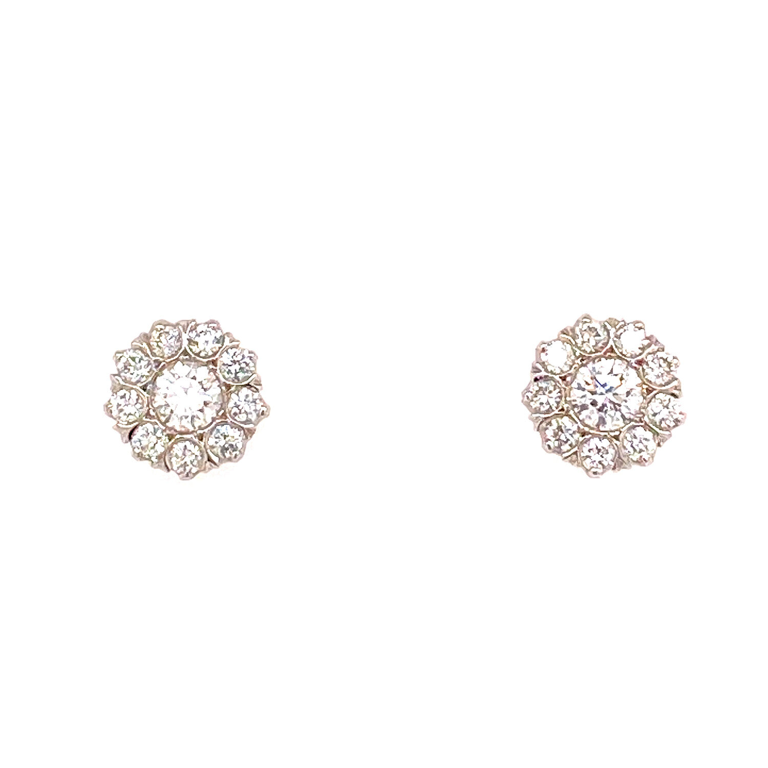 Floral Cluster Diamond Earrings