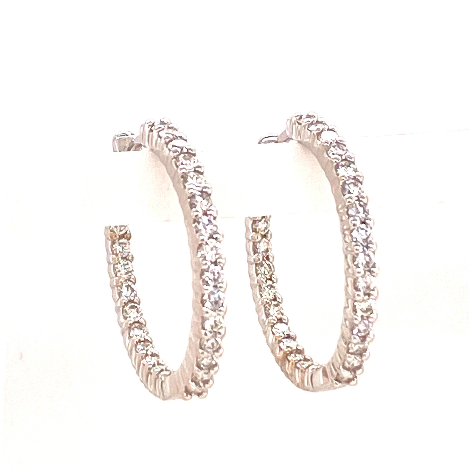 Roberto Coin "In &Out" Diamond Hoops