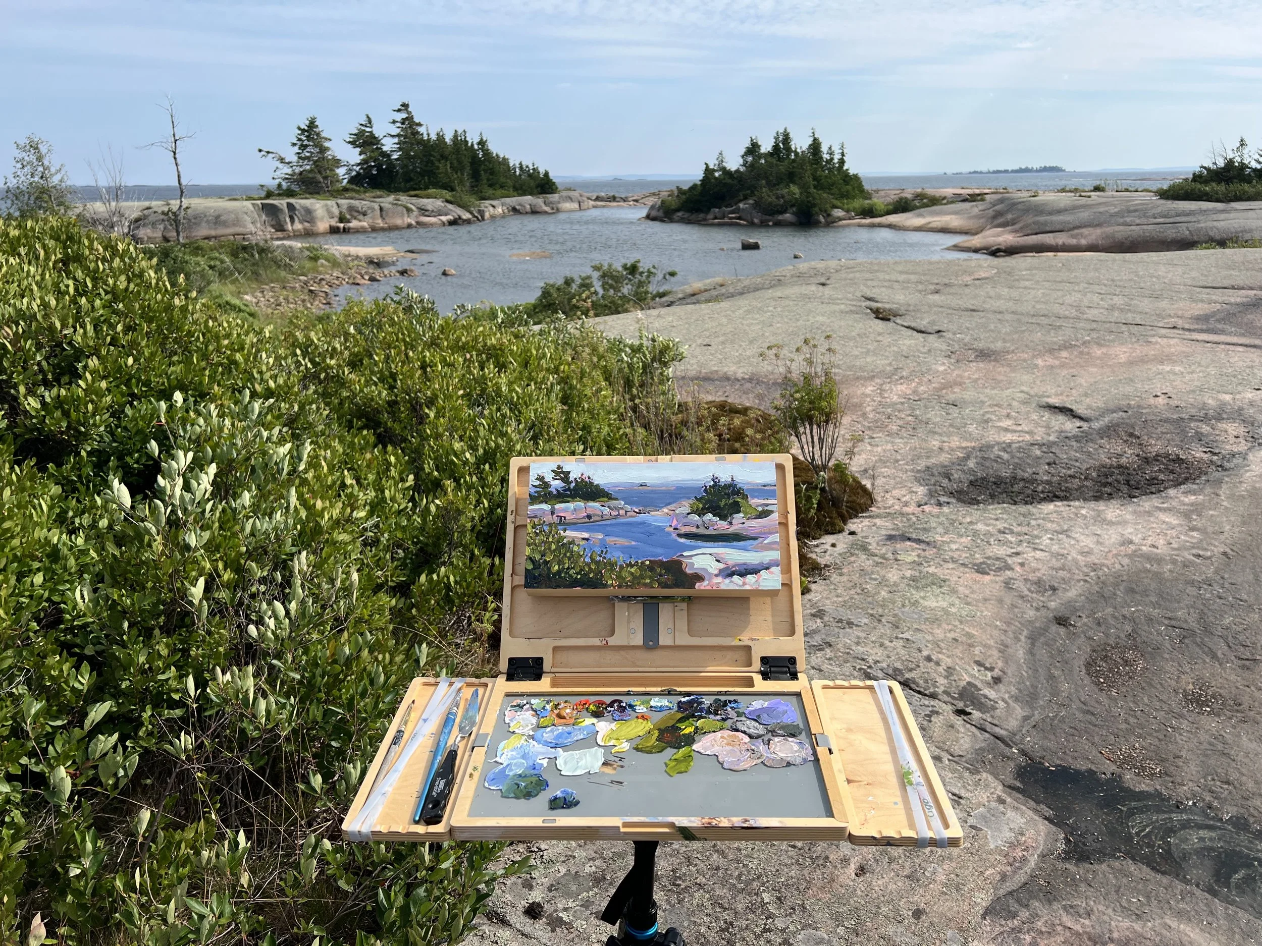 Painting on American Camp Island