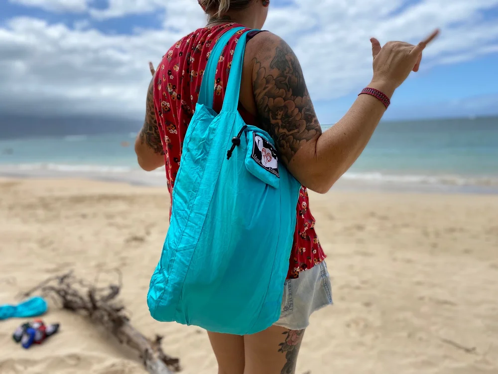 Shopping Bag Made from Parachute Silke Hangloose Hammocks Hawaii