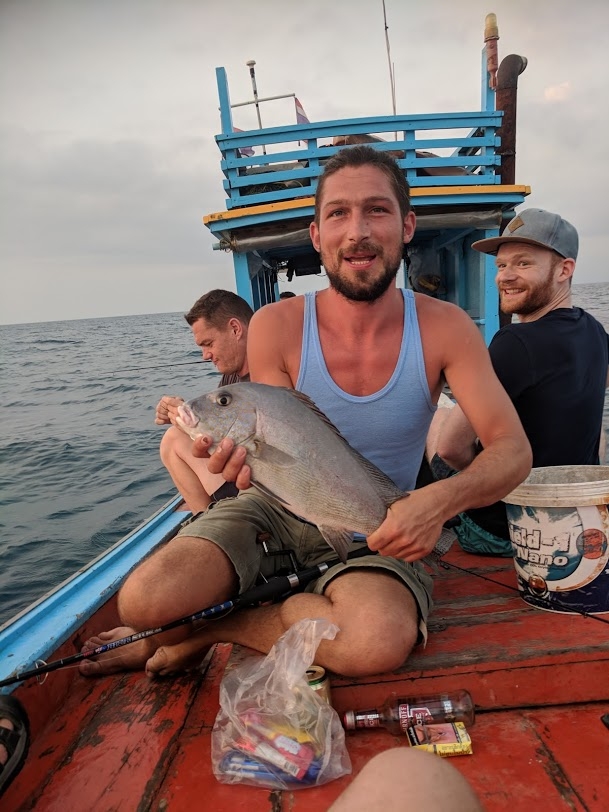 Benjamin and the “big one”. This fish fed six people and we still have no idea what the hell it’s called.
