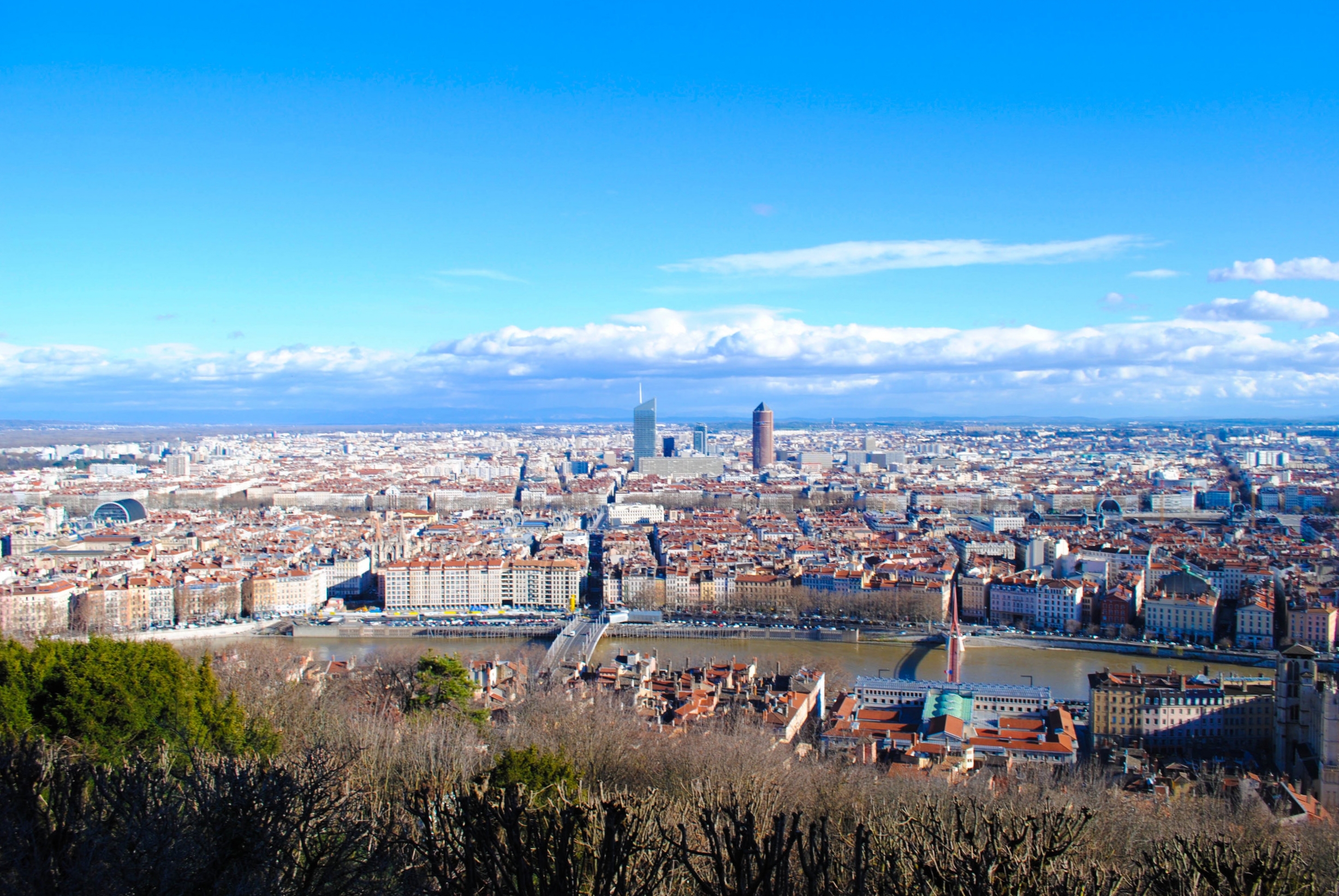 Bird's-eye View in Lyon, France