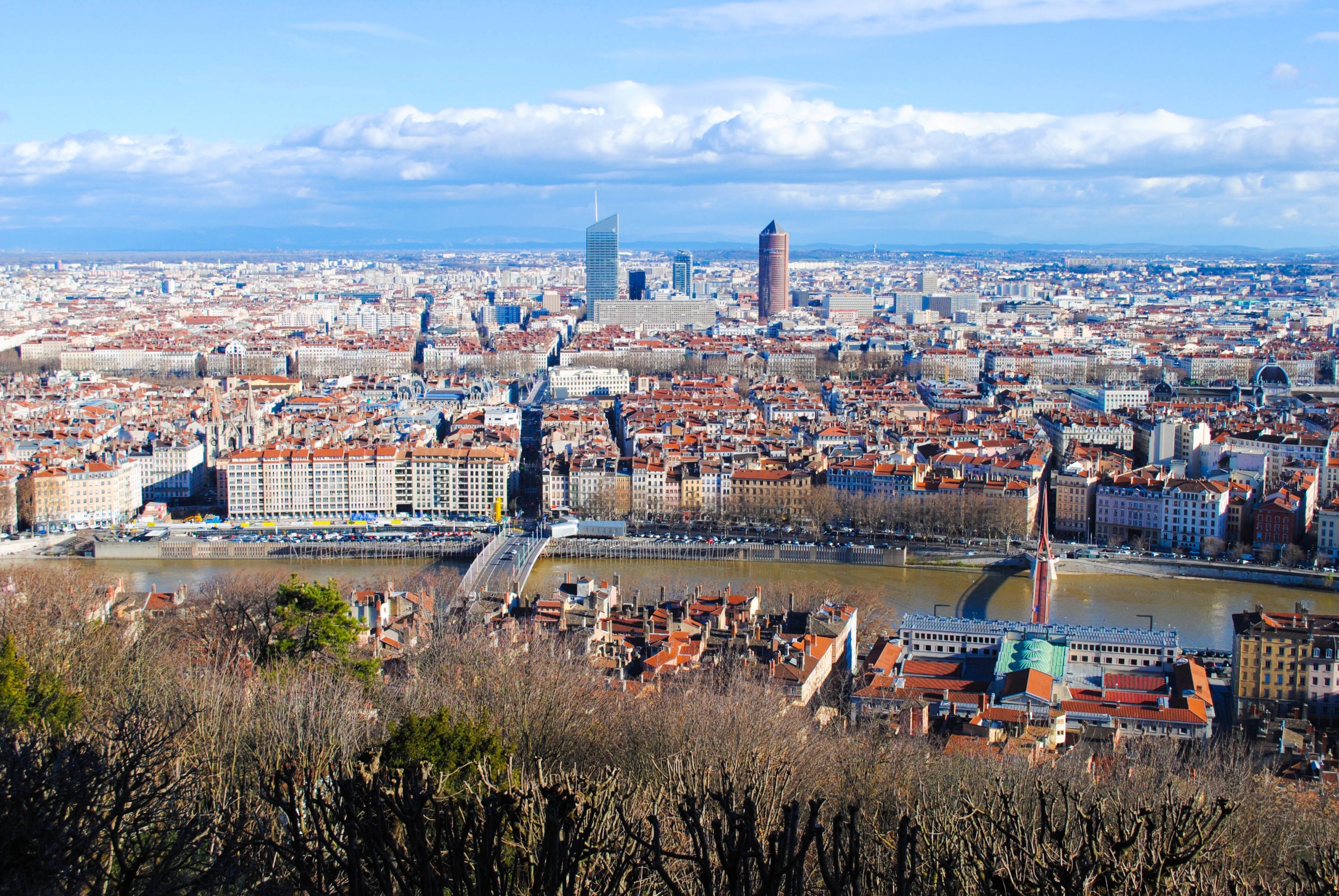 Bird's-eye View in Lyon, France