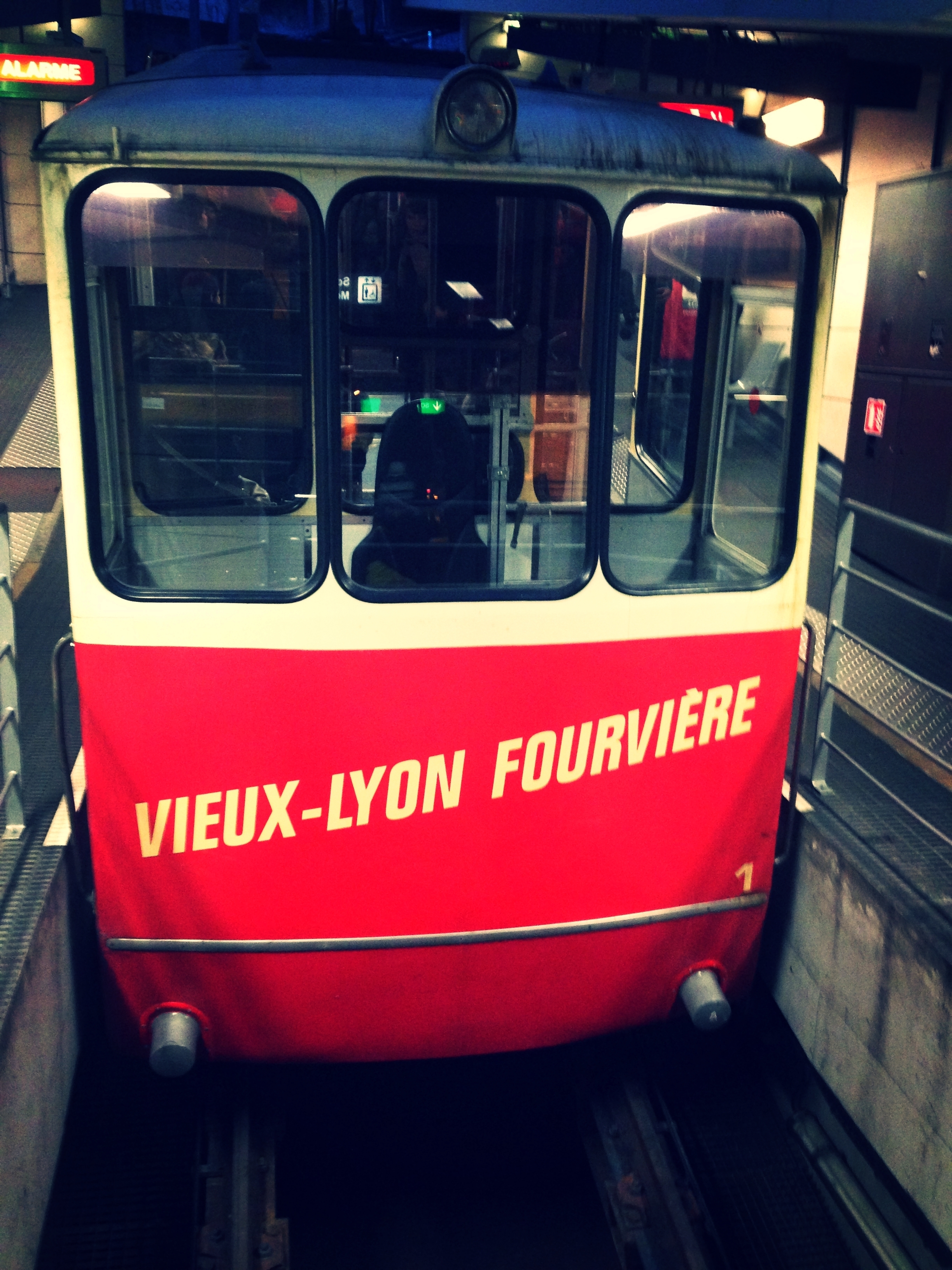 Funicular to Fourvière in Lyon, France