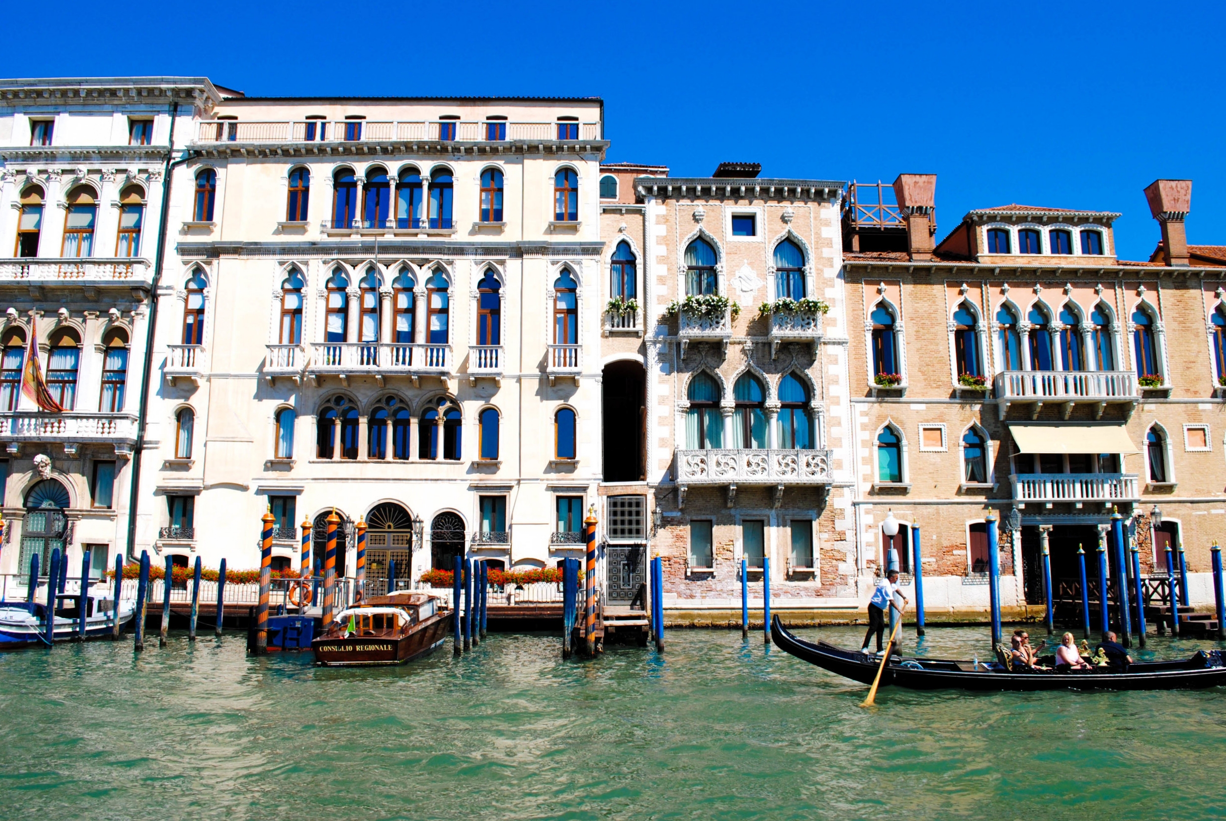 Along the Grand Canal in Venice, Italy