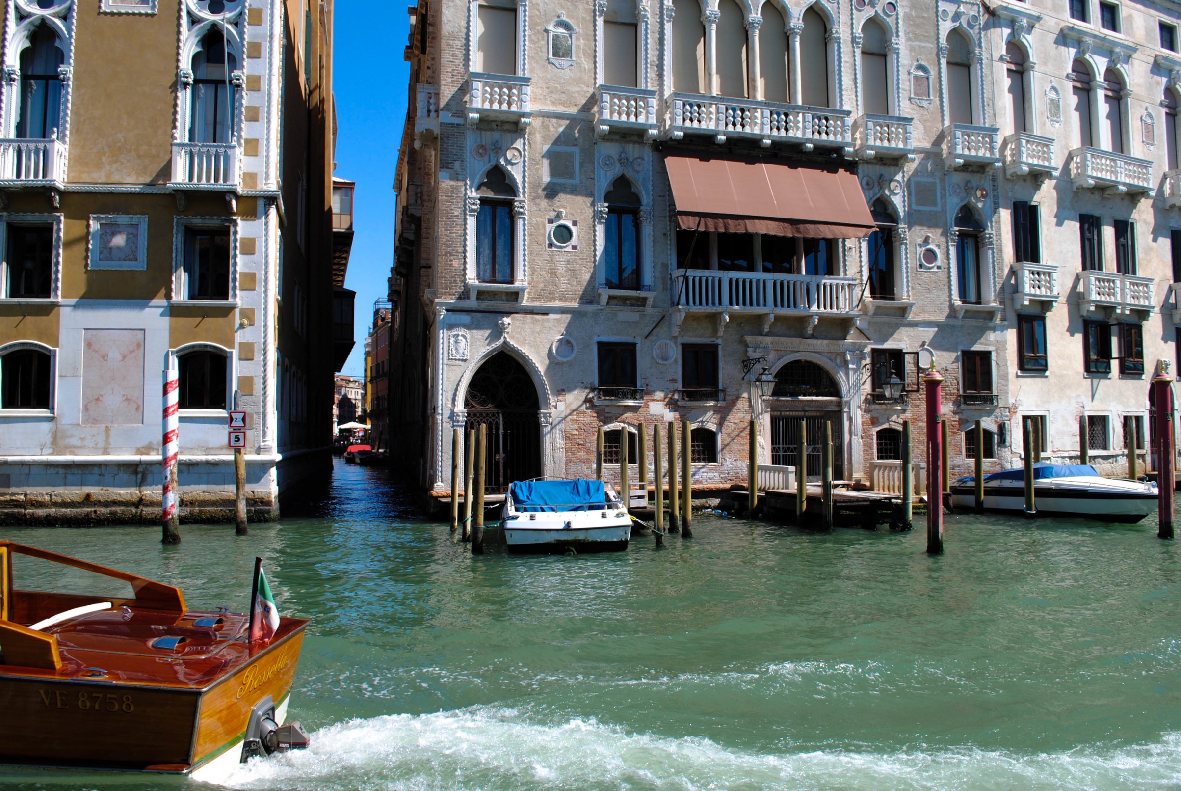 Along the Grand Canal in Venice, Italy