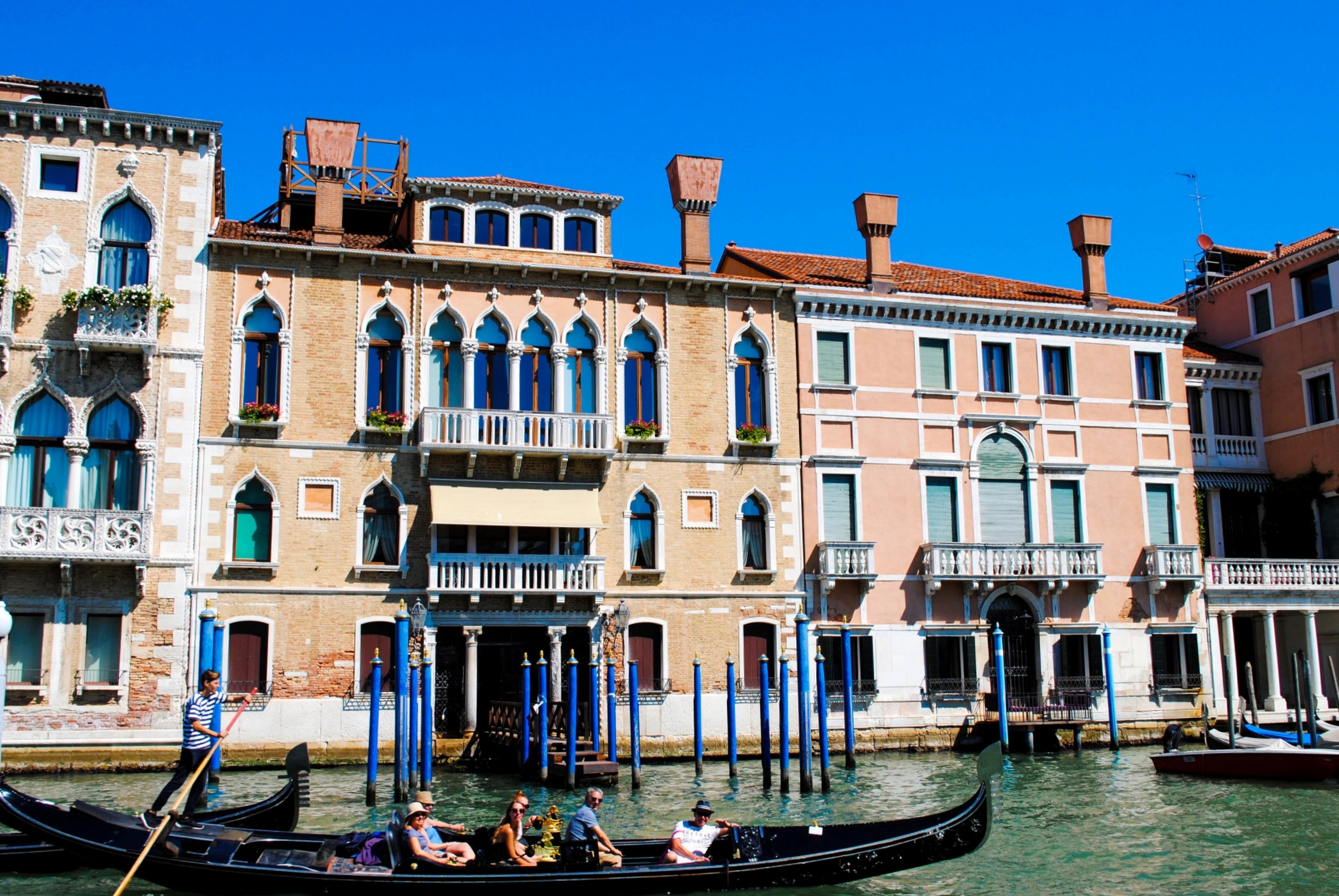 Along the Grand Canal in Venice, Italy