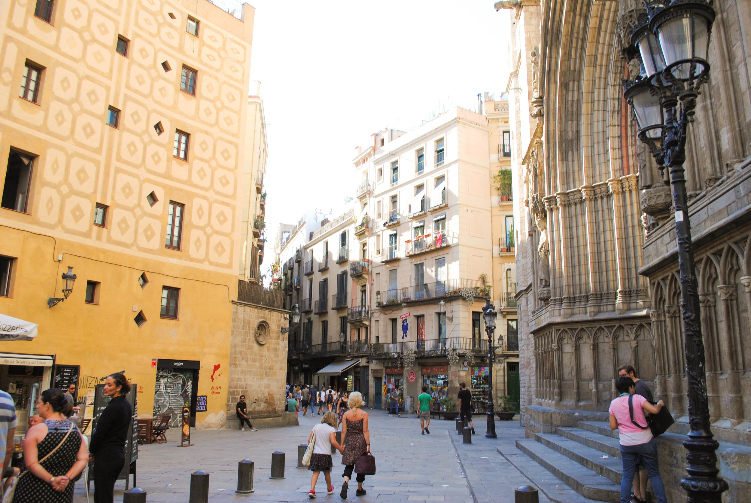 Gothic District in Barcelona, Spain