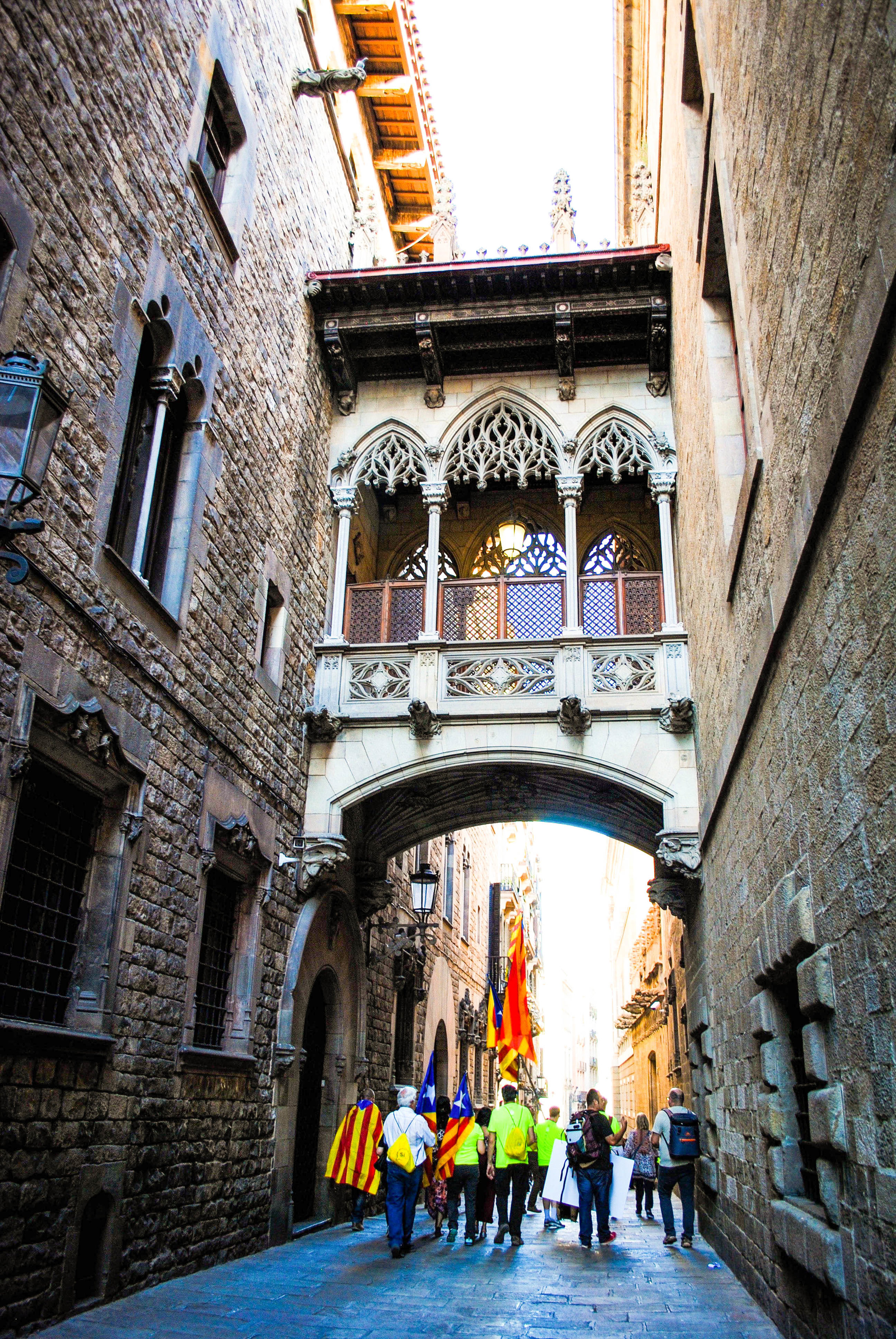 Gothic District in Barcelona, Spain