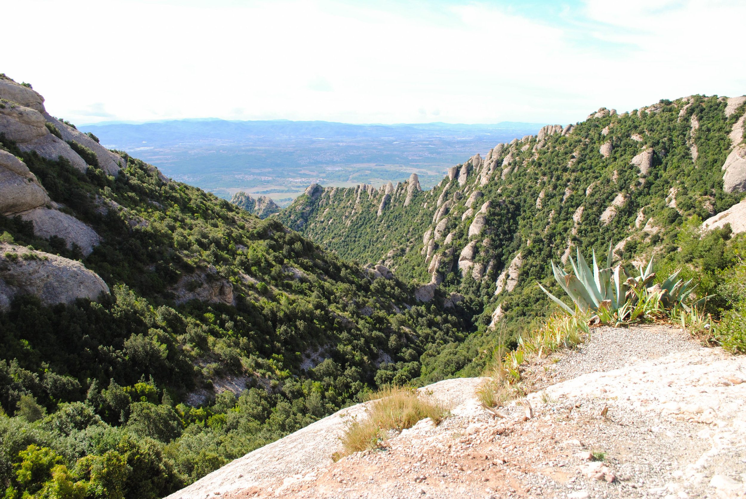 Hiking in Montserrat in Catalonia, Spain