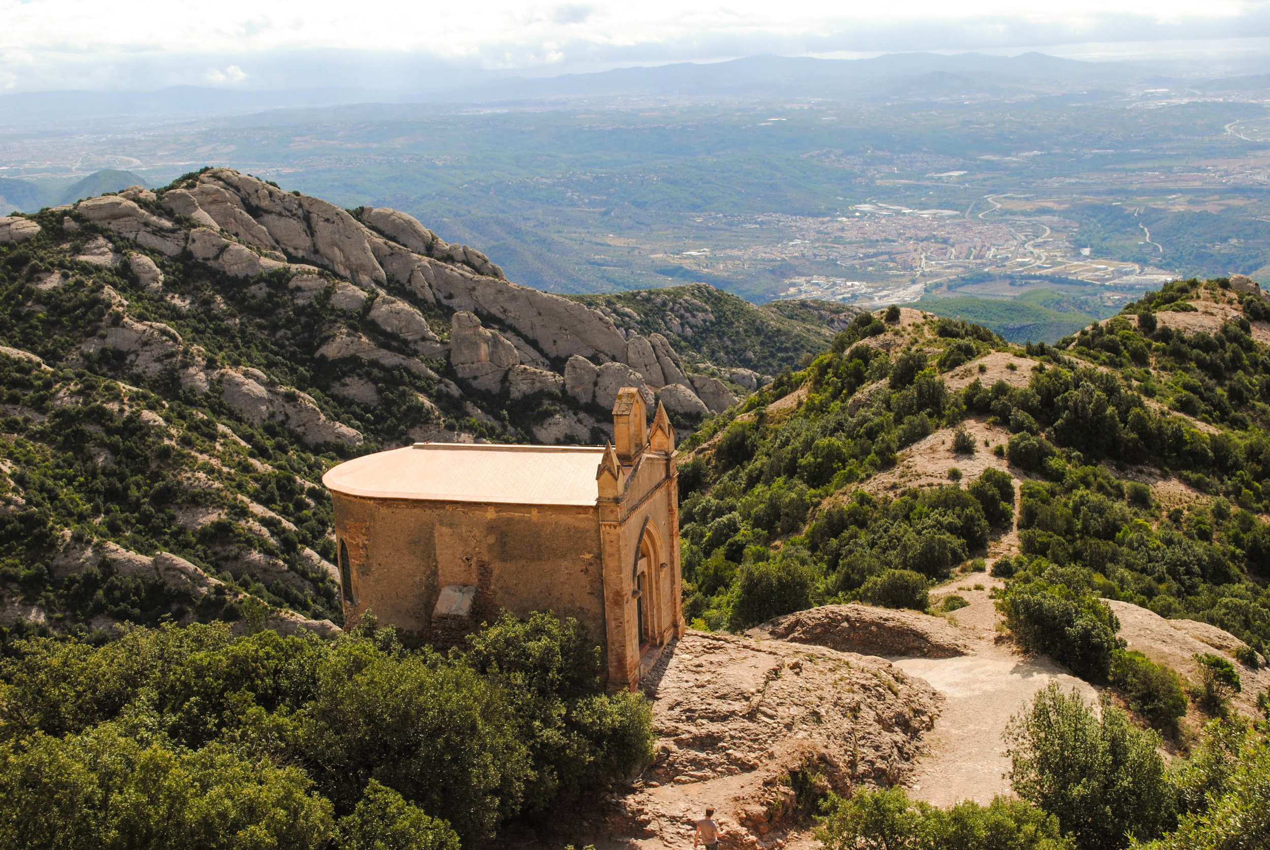 Hiking in Montserrat in Catalonia, Spain
