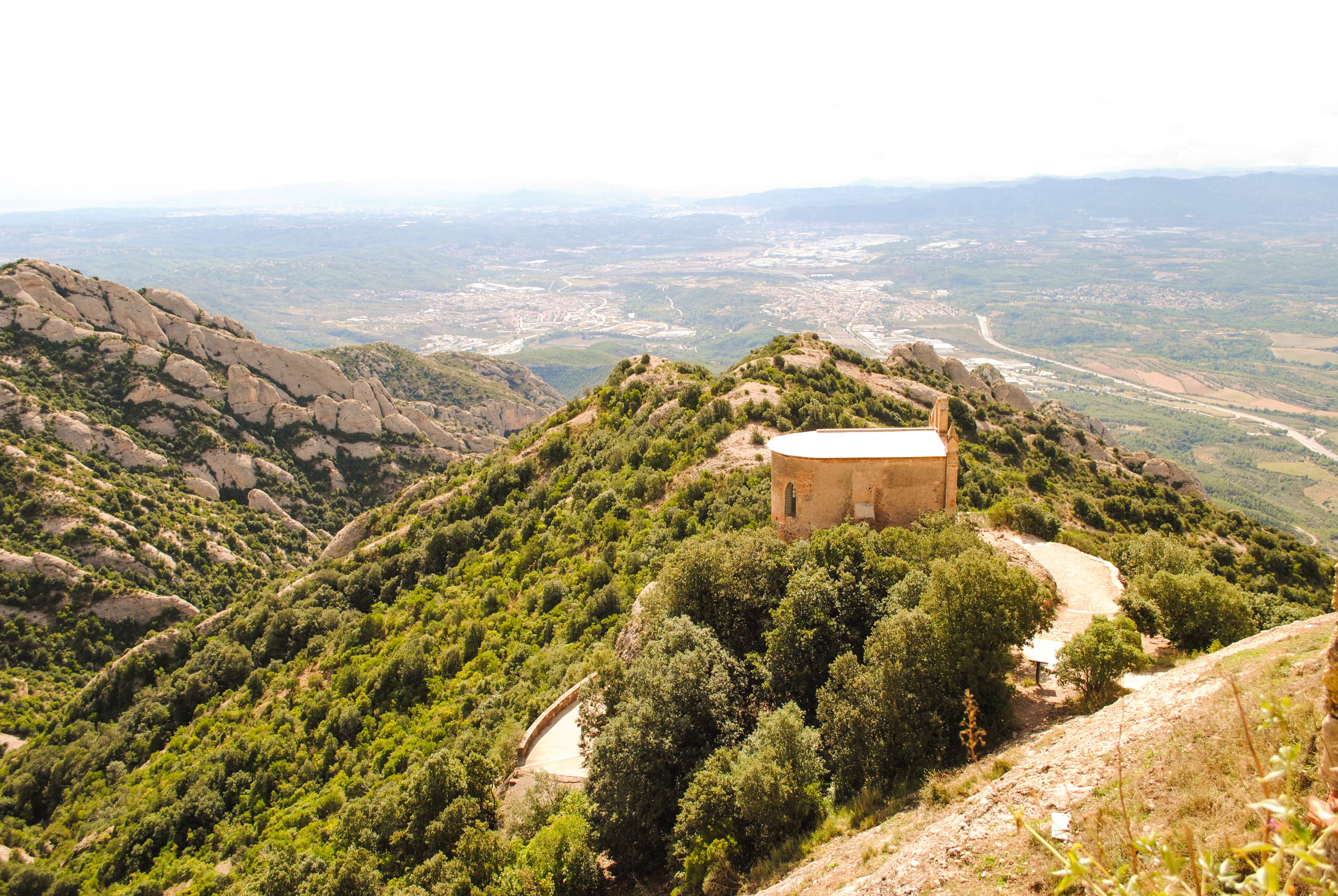 Hiking in Montserrat in Catalonia, Spain