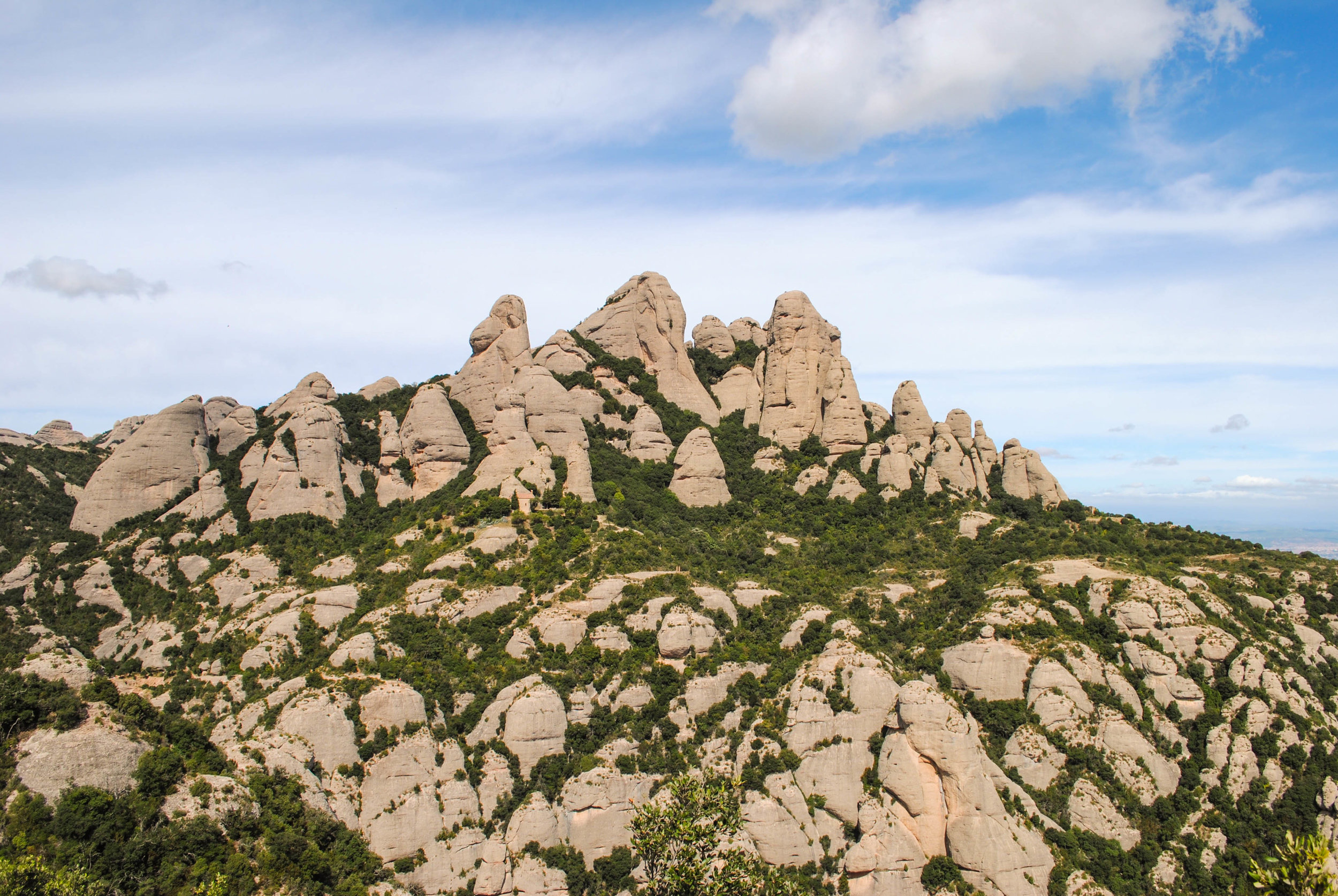 Hiking in Montserrat in Catalonia, Spain