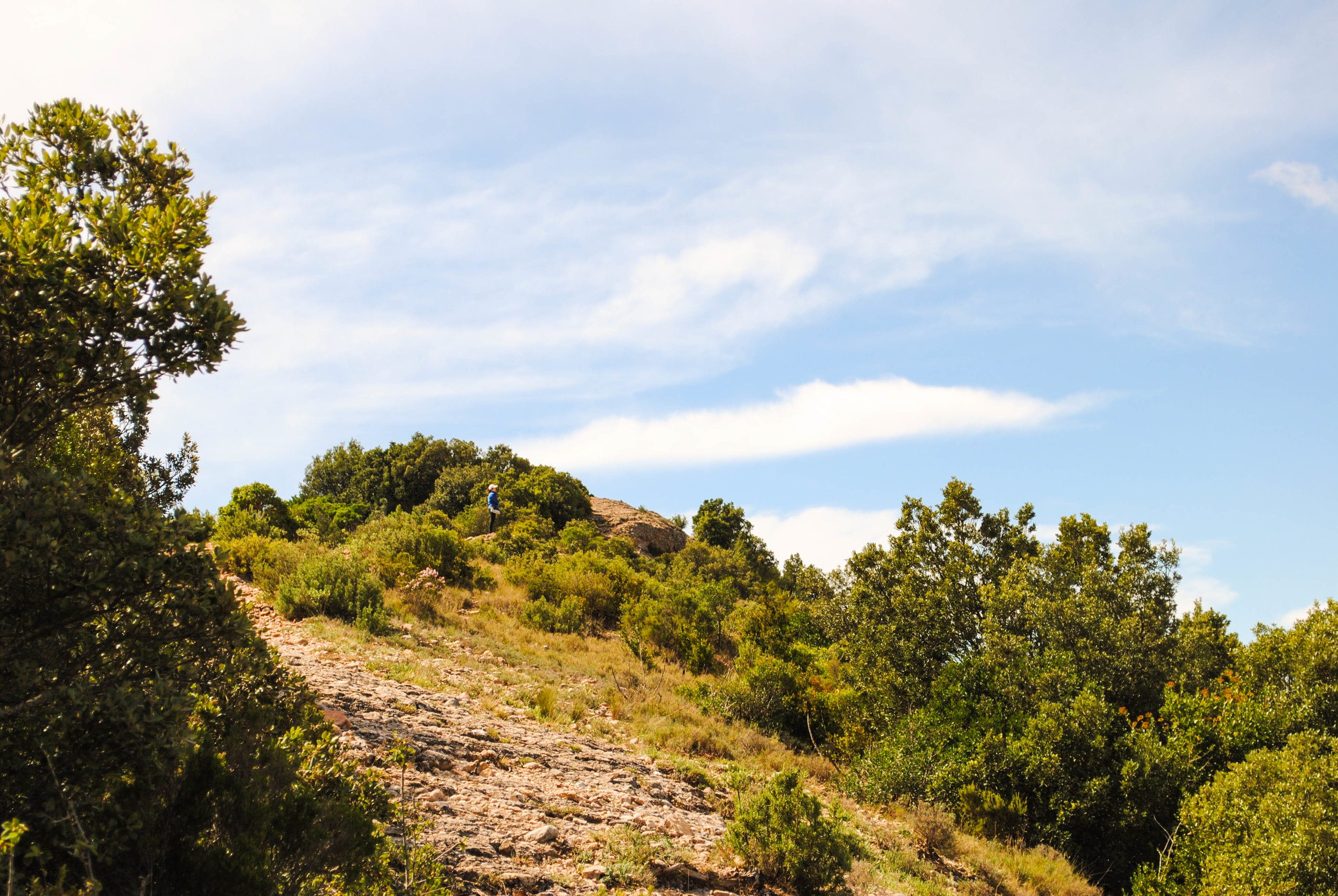 Hiking in Montserrat in Catalonia, Spain