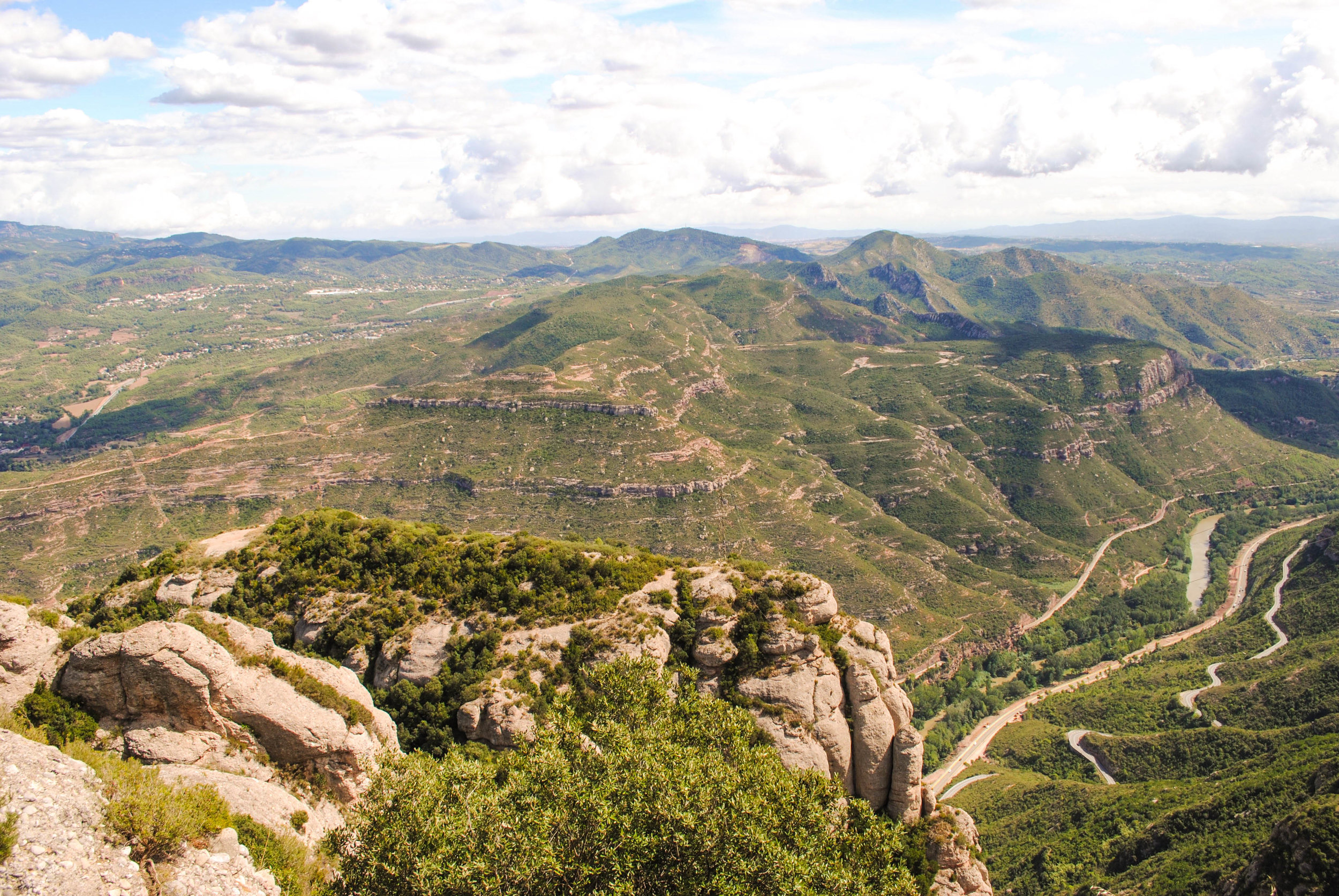 Hiking in Montserrat in Catalonia, Spain