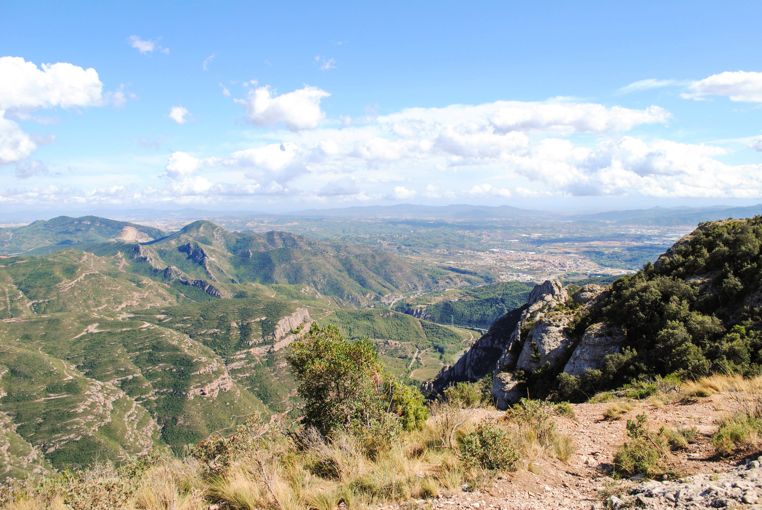 Hiking in Montserrat in Catalonia, Spain